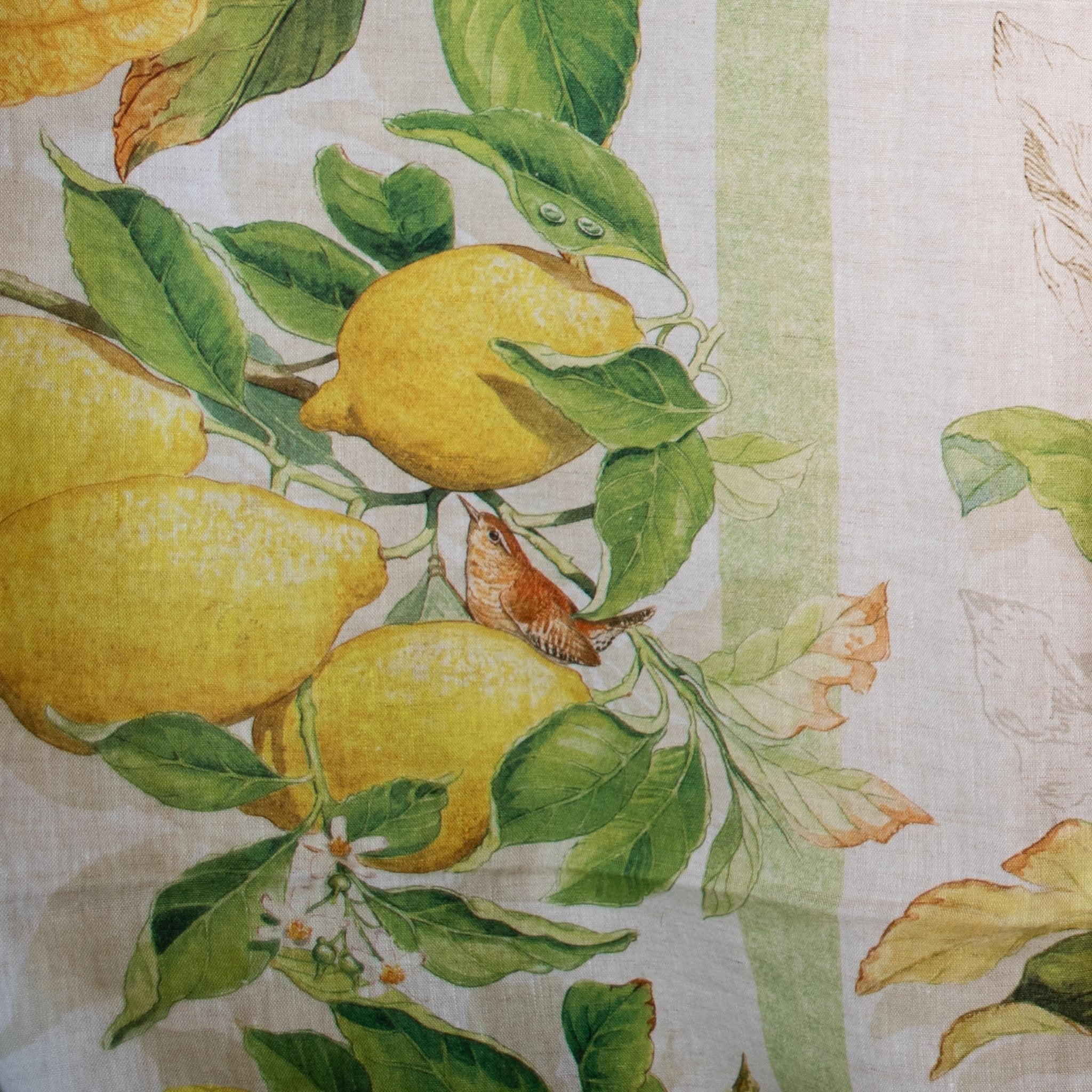 Tessitura Toscana Telerie 'Limoncello' hørsengetæppe 180x280_4