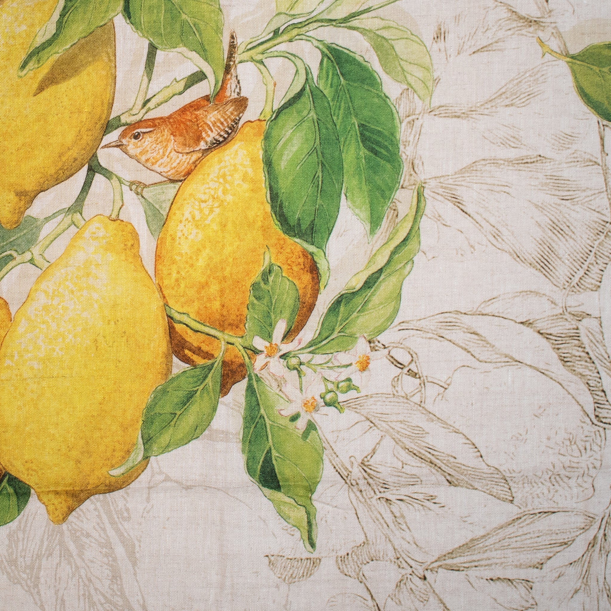 Tessitura Toscana Telerie 'Limoncello' hørsengetæppe 180x280_6