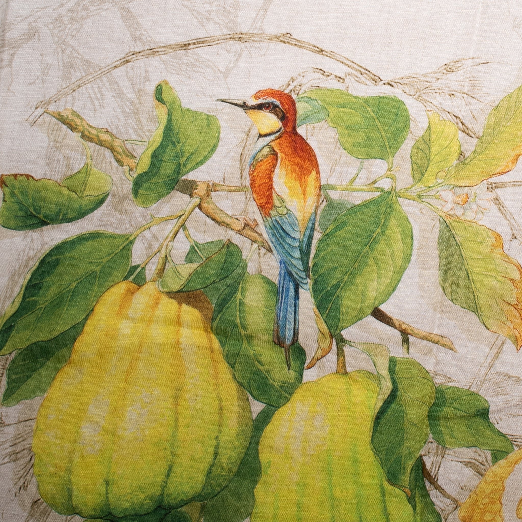 Tessitura Toscana Telerie 'Limoncello' hørsengetæppe 180x280_5