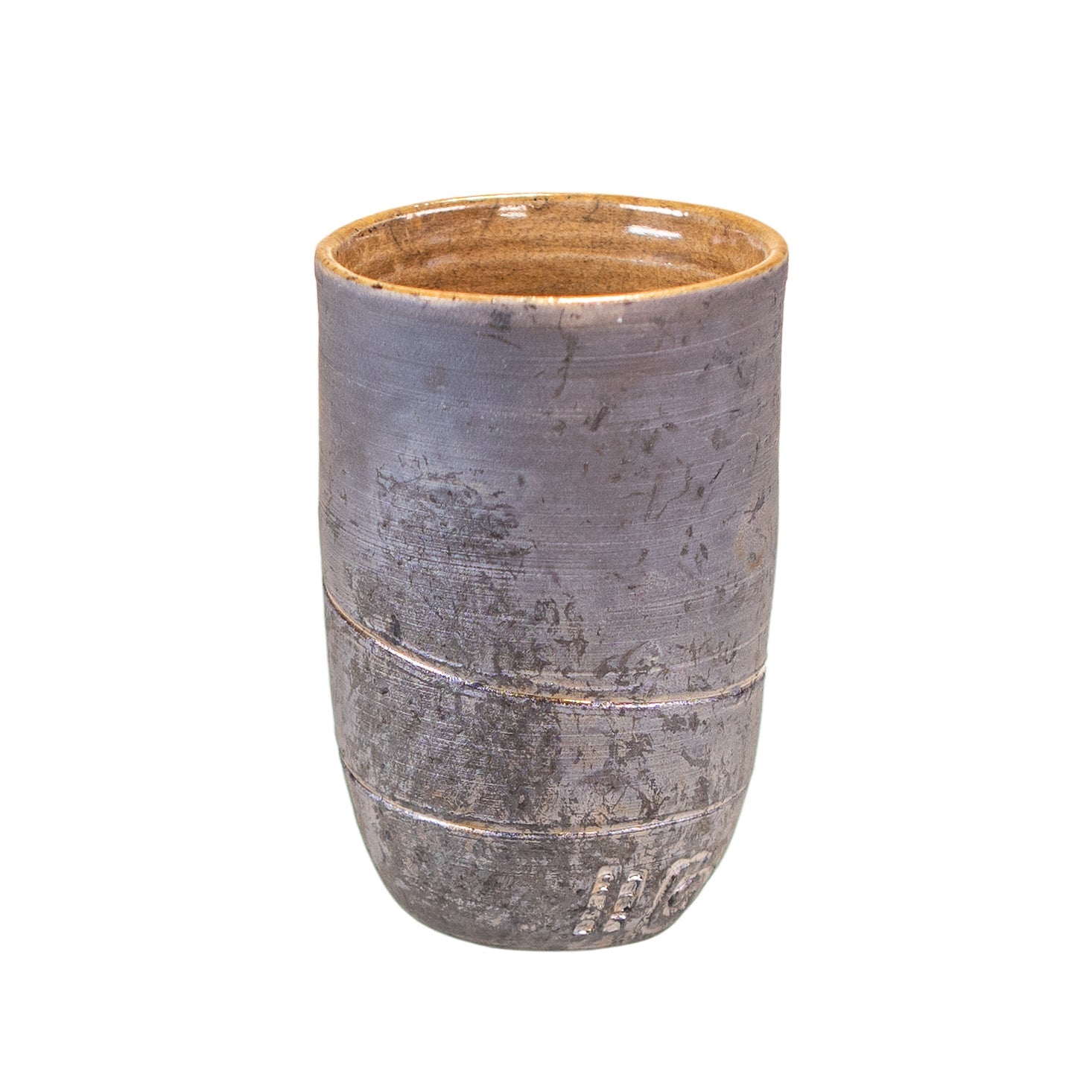 Dorte Visby 'Lønstrupkoppen' raku 11 cm honning Højde 11 cm_1
