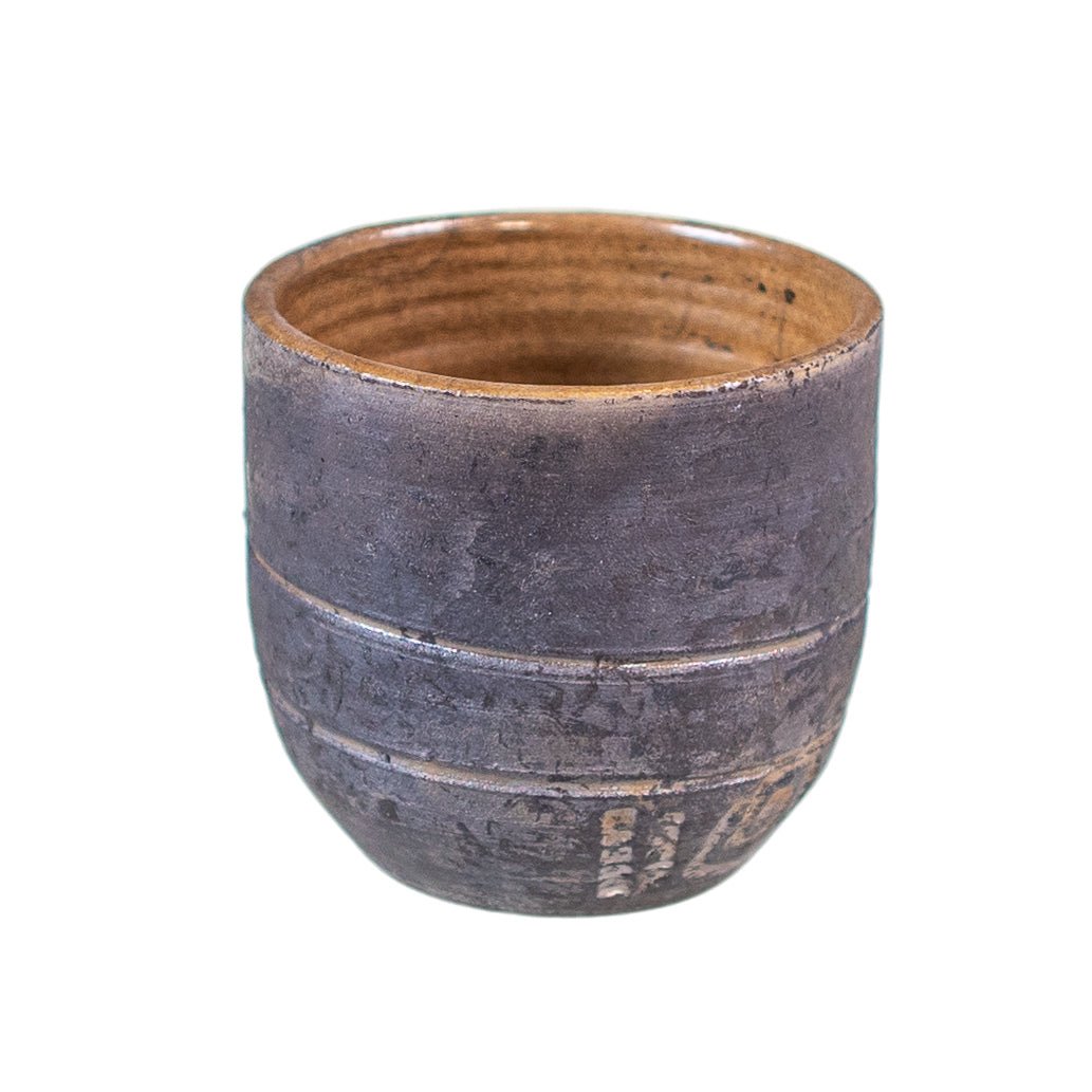Dorte Visby 'Lønstrupkoppen' raku 6 cm honning Højde 6 cm_1