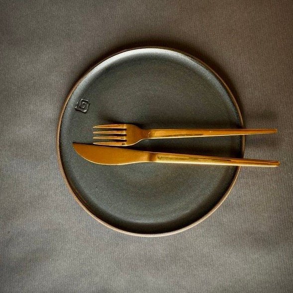 Køb 'Tallerken', stentøj, fås i flere størrelser, midnatshav Frokosttallerken - Diameter 21 cm_7 fra Dorte Visby hos os