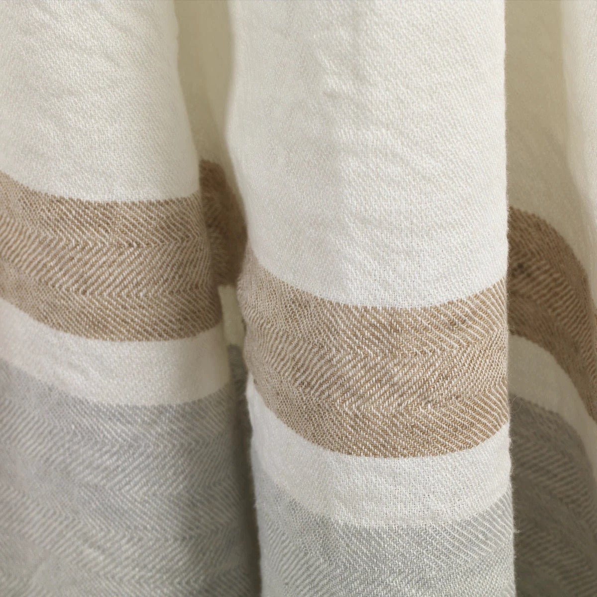Libeco 'Oyster Stripes' - hørhåndklæde 110X180cm _4