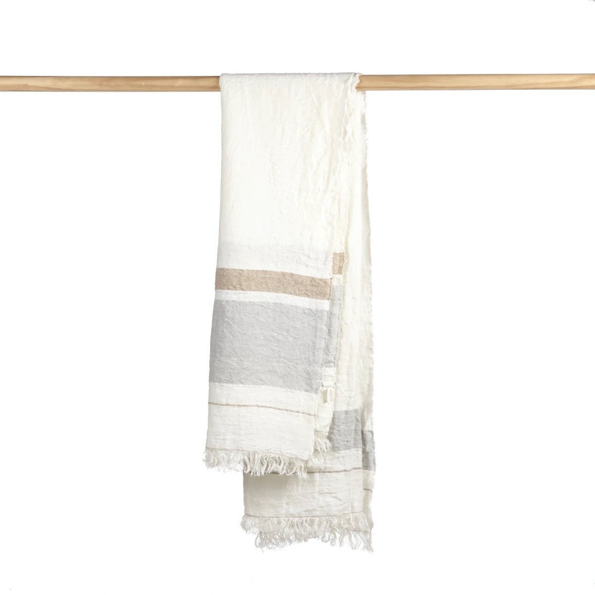 Libeco 'Oyster Stripes' - hørhåndklæde 110X180cm_1 by Rune-Jakobsen Design