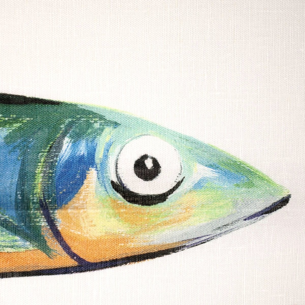 Tessitura Toscana Telerie 'Poisson bleu cinq' hørviskestykke _4