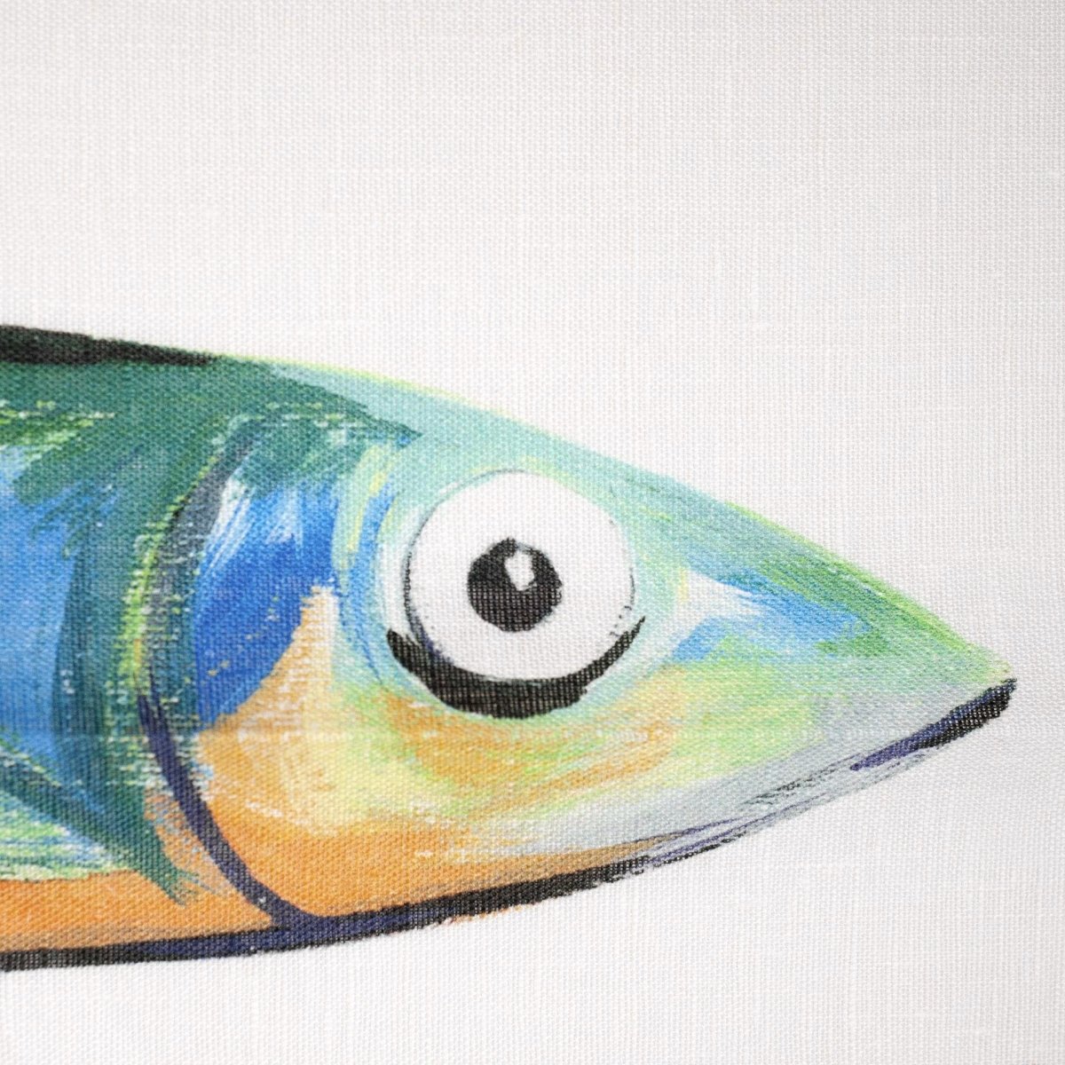 Tessitura Toscana Telerie 'Poisson bleu trois' hørviskestykke _3