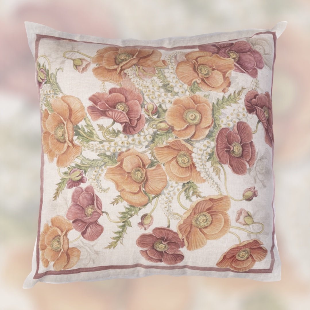 Tessitura Toscana Telerie 'Poppy' hørpude 55x55cm Uden inderpude_1