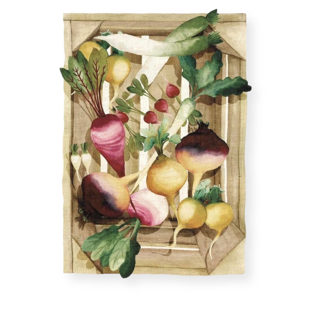 Tessitura Toscana Telerie 'Potager Ravanello' hørviskestykke _1