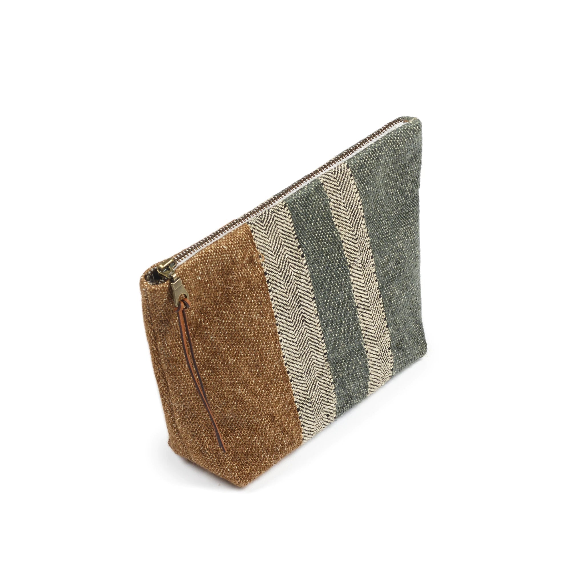 Libeco 'Pouch' små håndtasker i hør, 16x23 cm Charlotte multi stripe_6