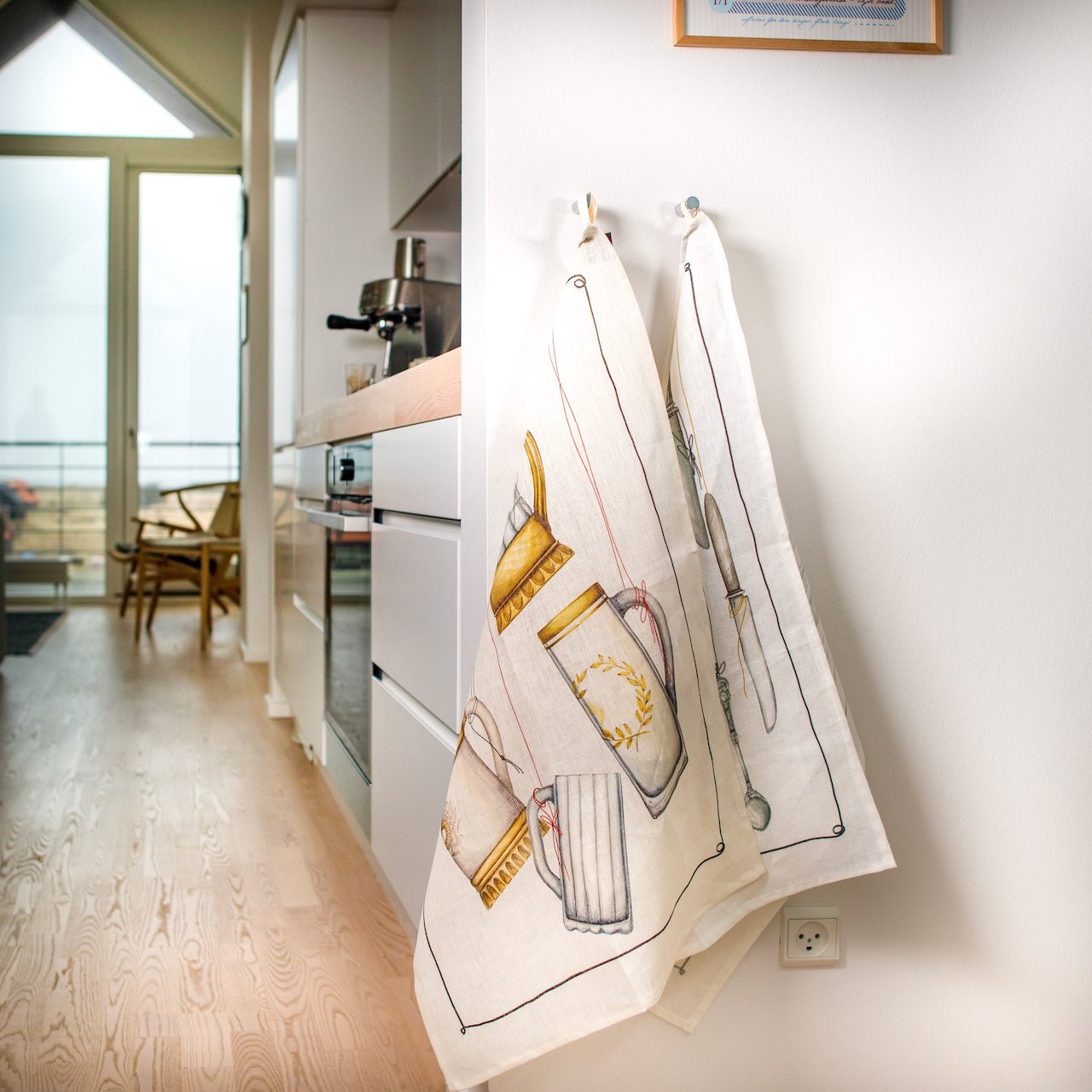 Tessitura Toscana Telerie 'Pub' med krus' hørviskestykke _2