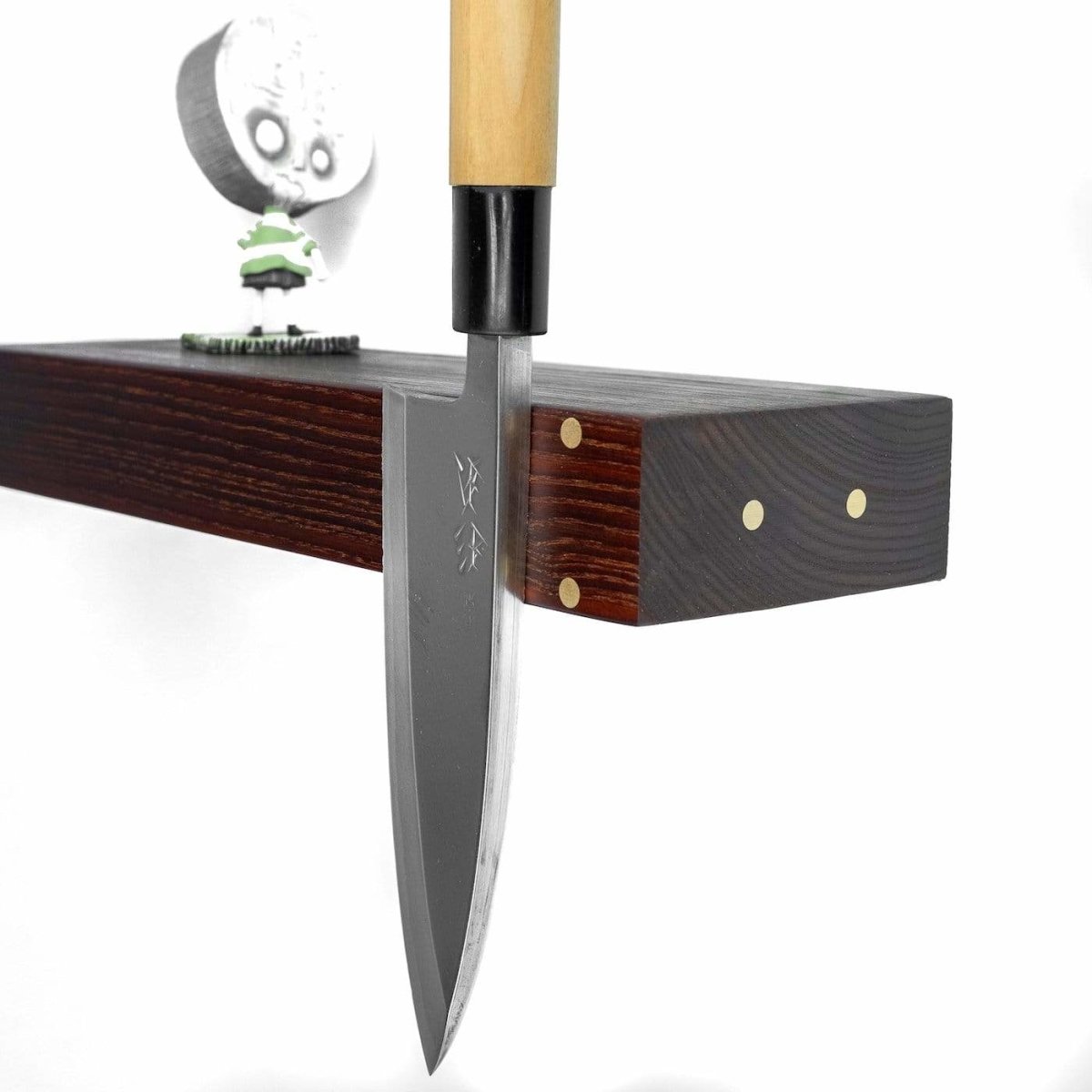 Rune - Jakobsen Woodworks 'Raw 4Knives' hylde med knivmagnet 40cm_6