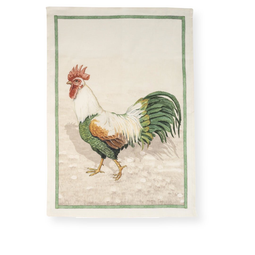 Tessitura Toscana Telerie 'Rooster bianco' hørviskestykke _1