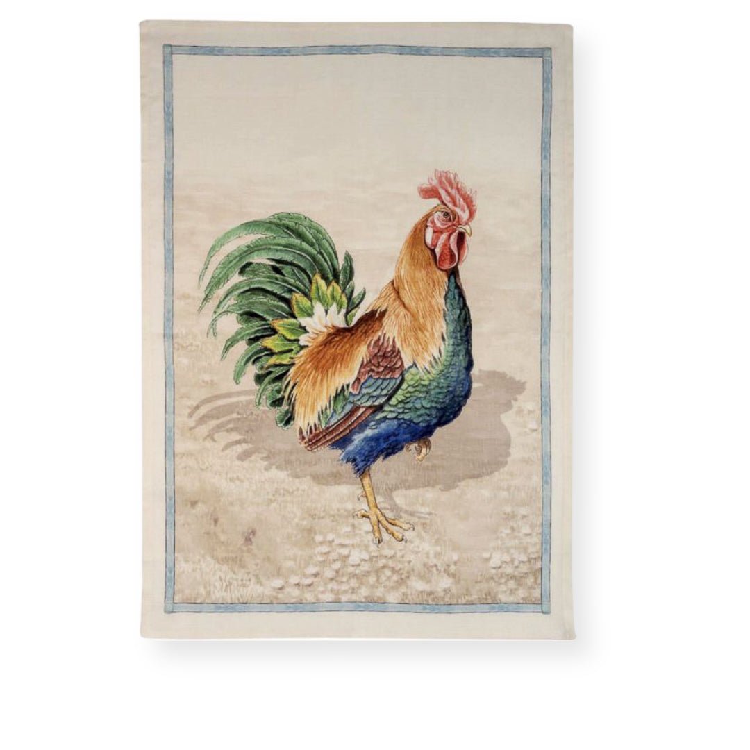 Tessitura Toscana Telerie 'Rooster marrone' hørviskestykke _1