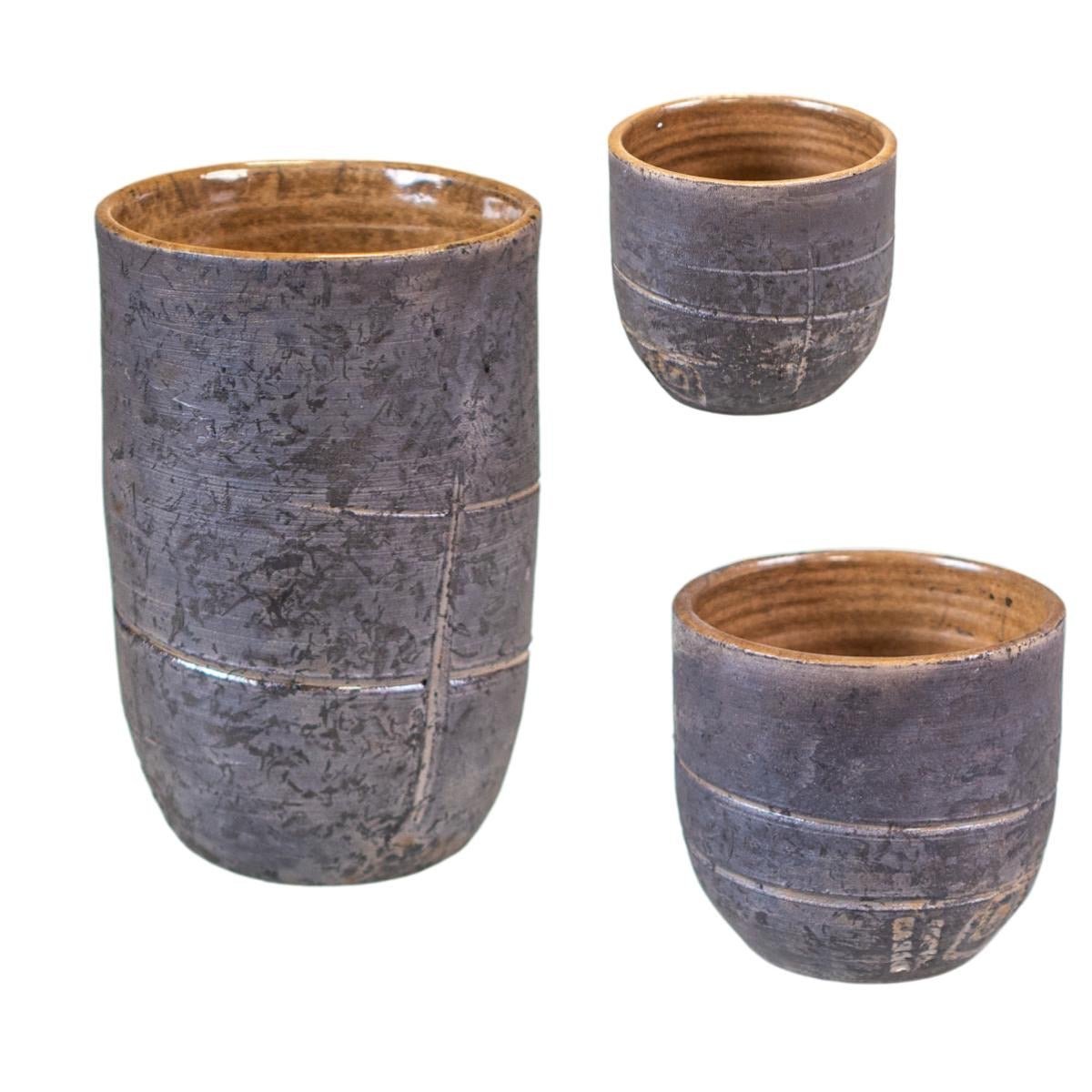 'Lønstrupkoppen' raku 8 cm honning - Højde 8 cm– - Kopper–Dorte Visby