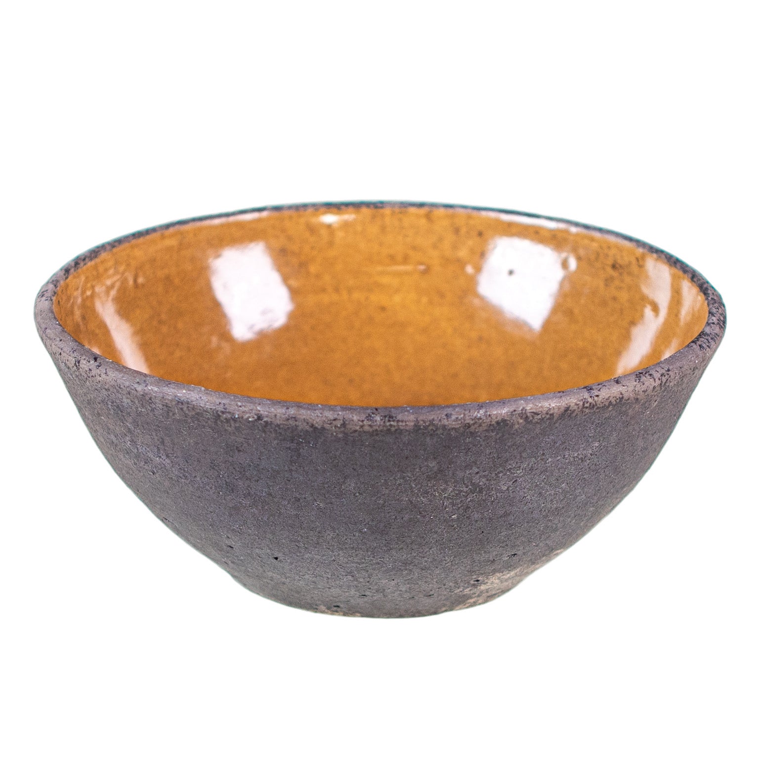 Dorte Visby 'Salat skål' raku 22 cm honningfarvet_1 by Rune-Jakobsen Design