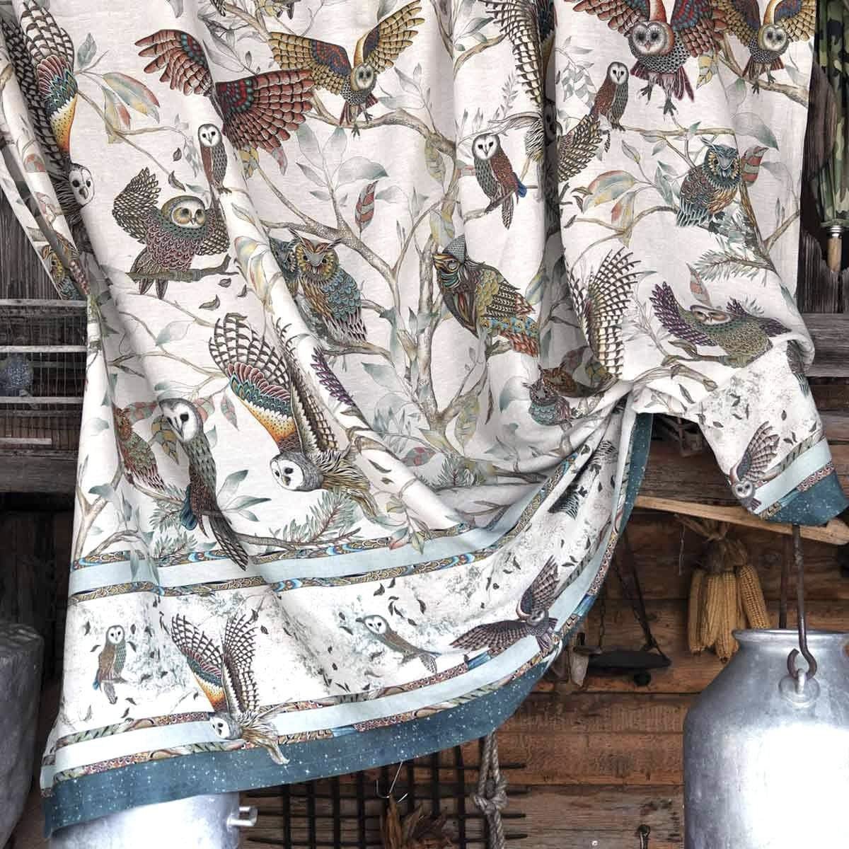 Tessitura Toscana Telerie 'Bubo' hørsengetæppe 180x280cm_1