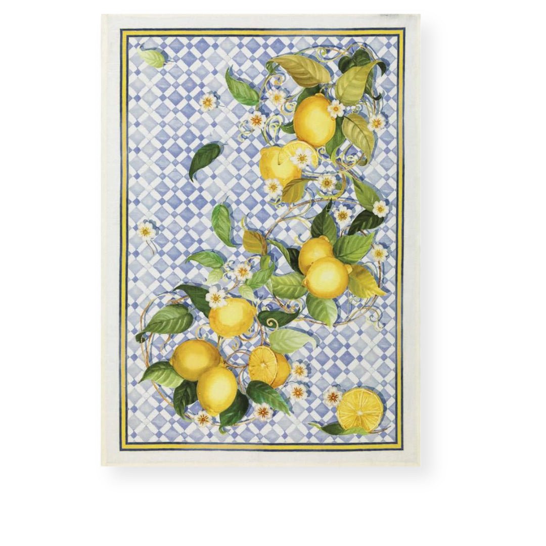 Tessitura Toscana Telerie 'Sevilliana limoni' hørviskestykke _1