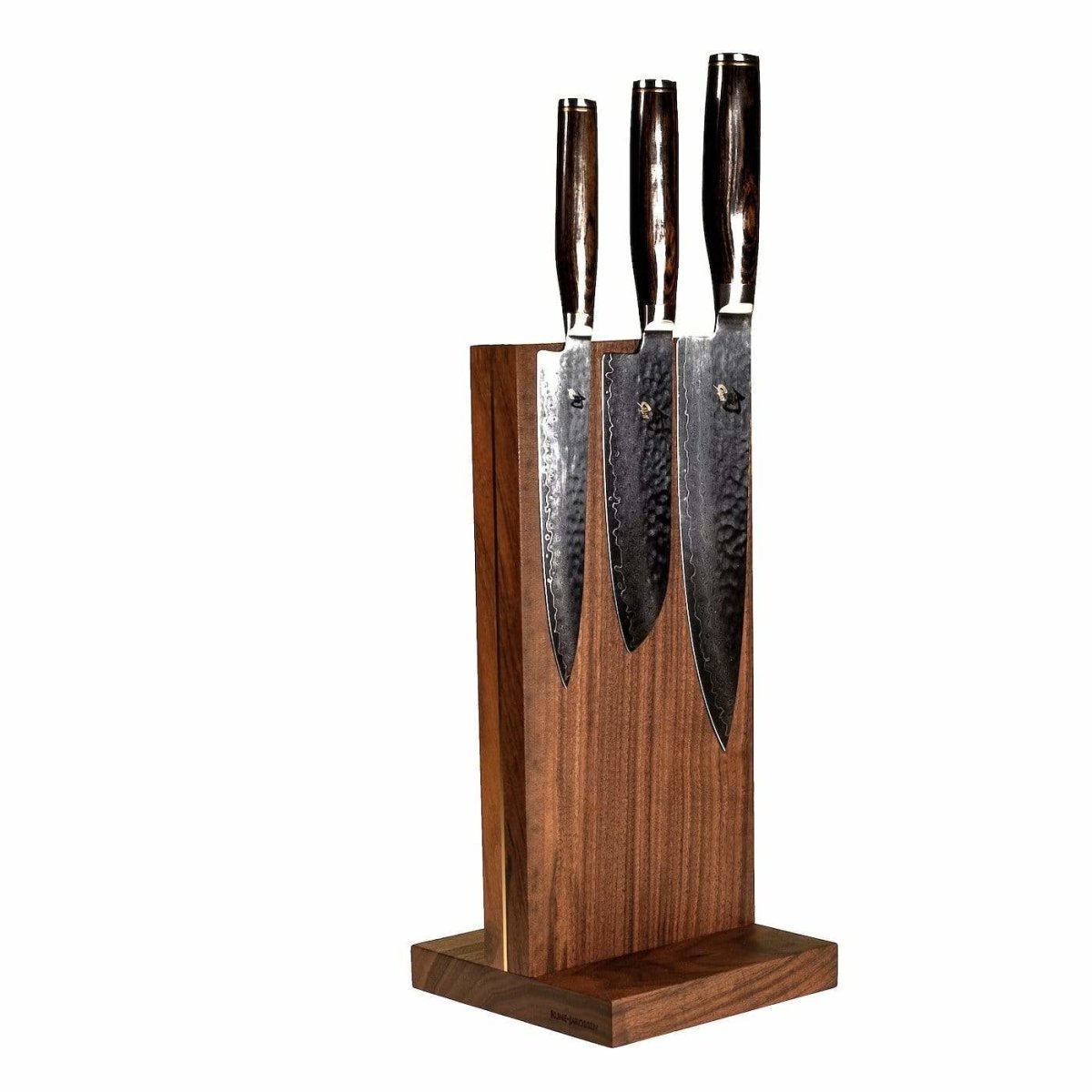 Rune - Jakobsen Woodworks 'The Monolith' magnetisk knivblok med messingdetaljer 30x30x4 cm_17