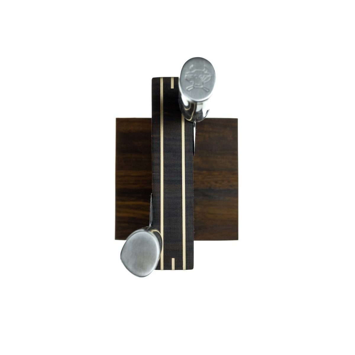 Rune - Jakobsen Woodworks 'The Monolith' magnetisk knivblok med messingdetaljer 30x30x4 cm_10