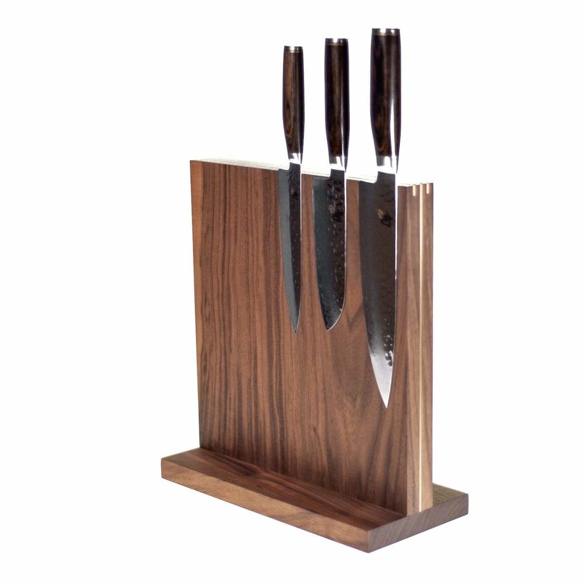 Rune - Jakobsen Woodworks 'The Monolith' magnetisk knivblok med messingdetaljer 30x30x4 cm_16