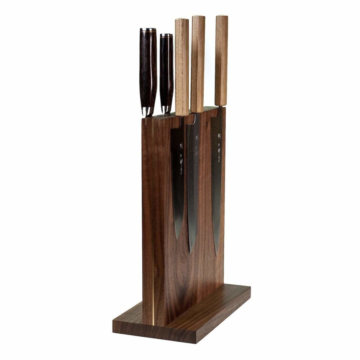 Rune - Jakobsen Woodworks 'The Monolith' magnetisk knivblok med messingdetaljer 30x30x4 cm_15