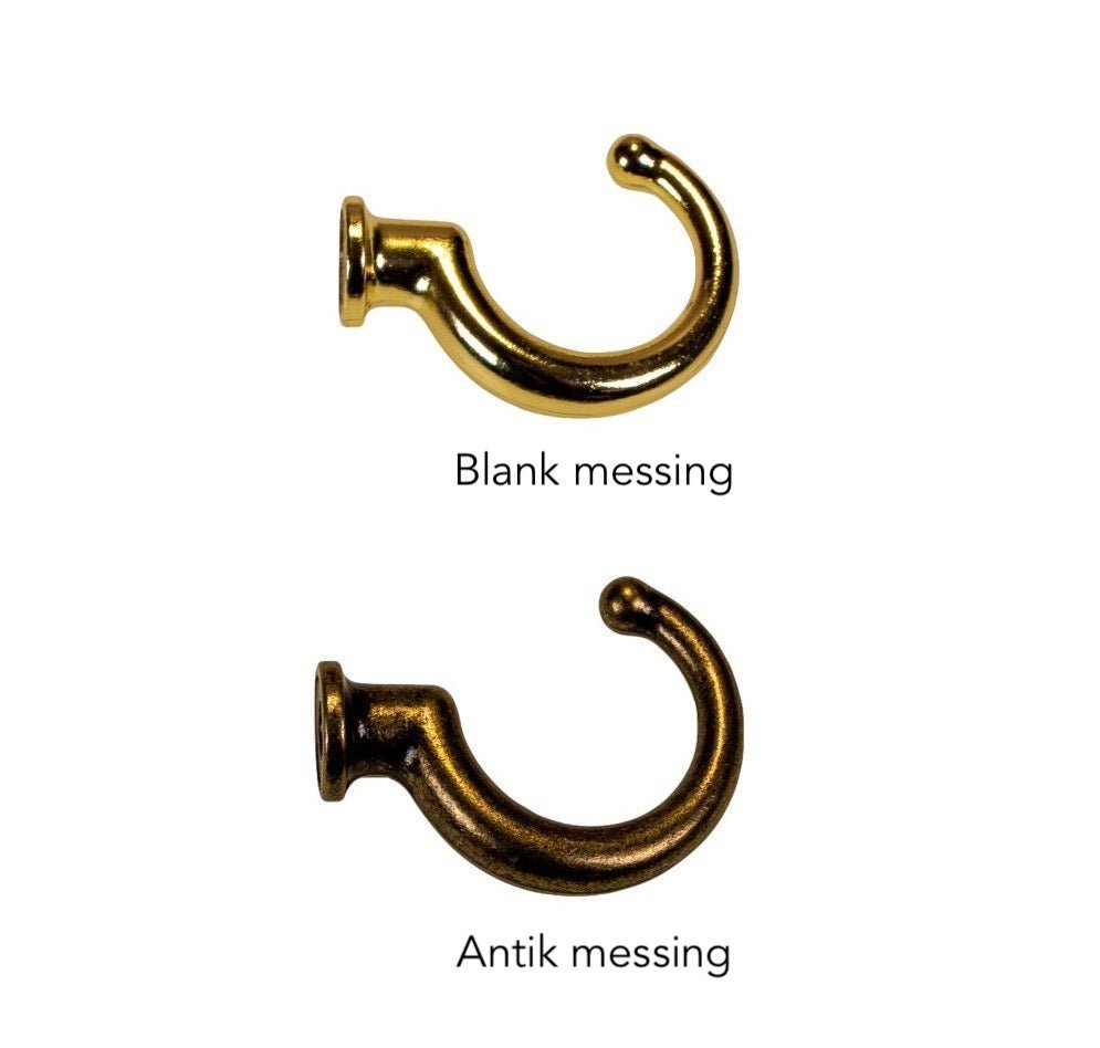Rune - Jakobsen Woodworks 'Hook Buddy' smal knage med messingkroge og messingdetaljer 30 cm / 3 kroge_9