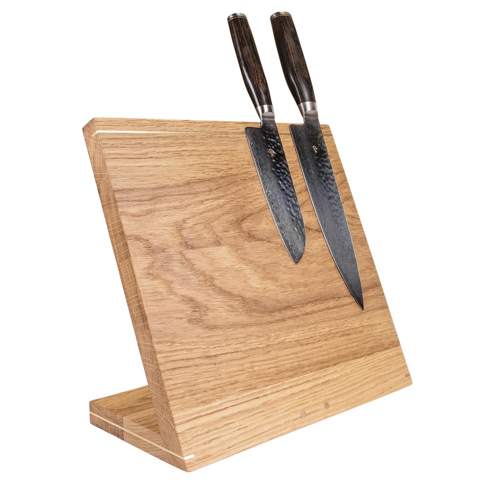 Køb 'Windswept exclusive' vinklet knivblok med messingdetaljer _8 fra Rune-Jakobsen Woodworks hos os