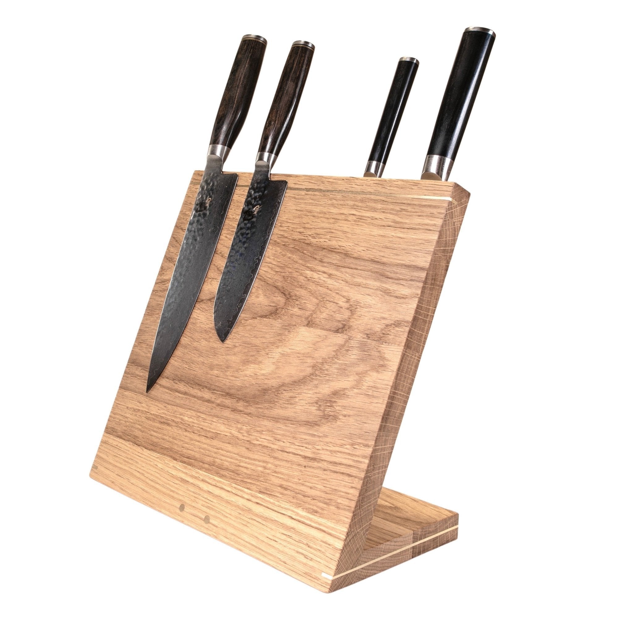 Køb 'Windswept exclusive' vinklet knivblok med messingdetaljer _9 fra Rune-Jakobsen Woodworks hos os