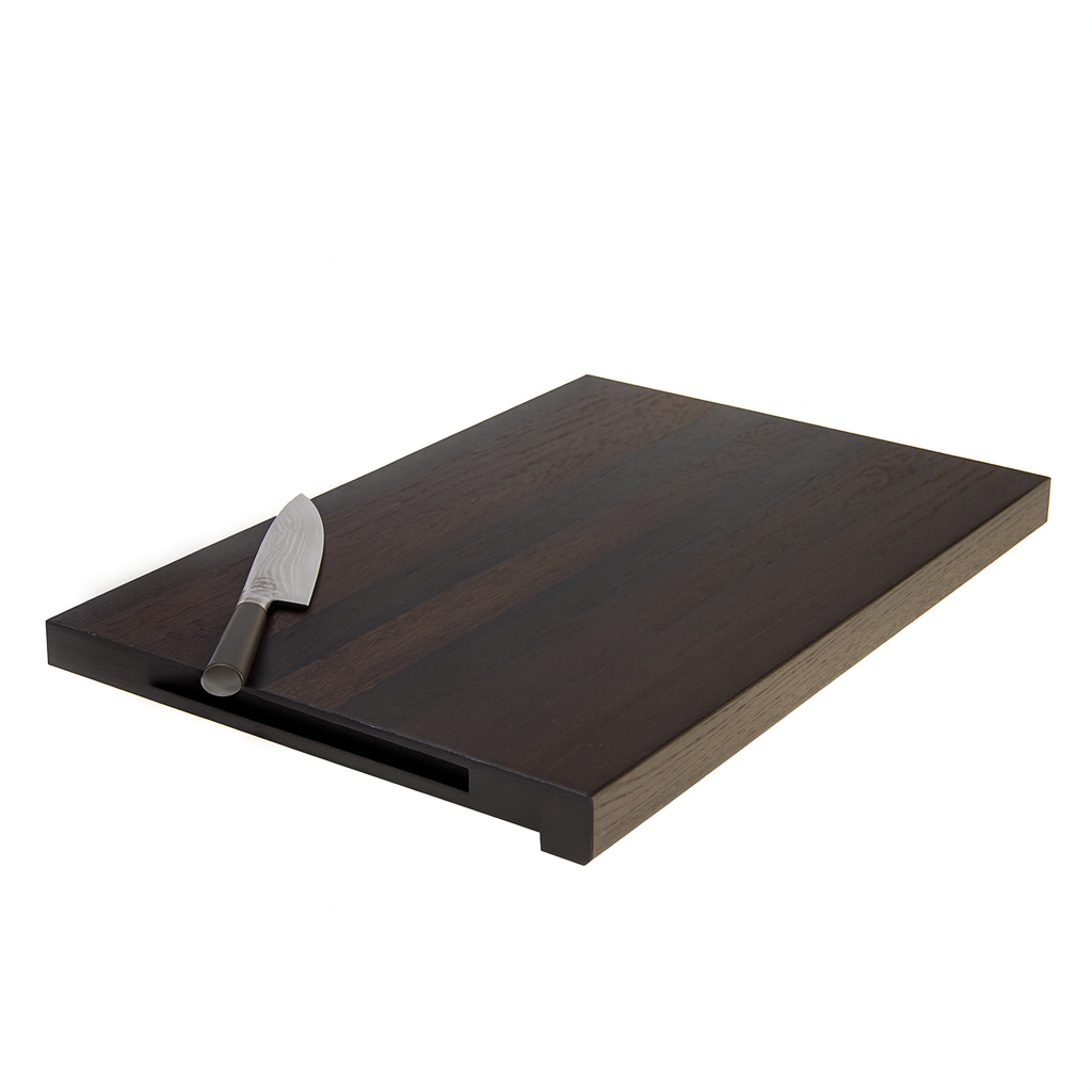 Leading Edge - cutting board with wooden front edge