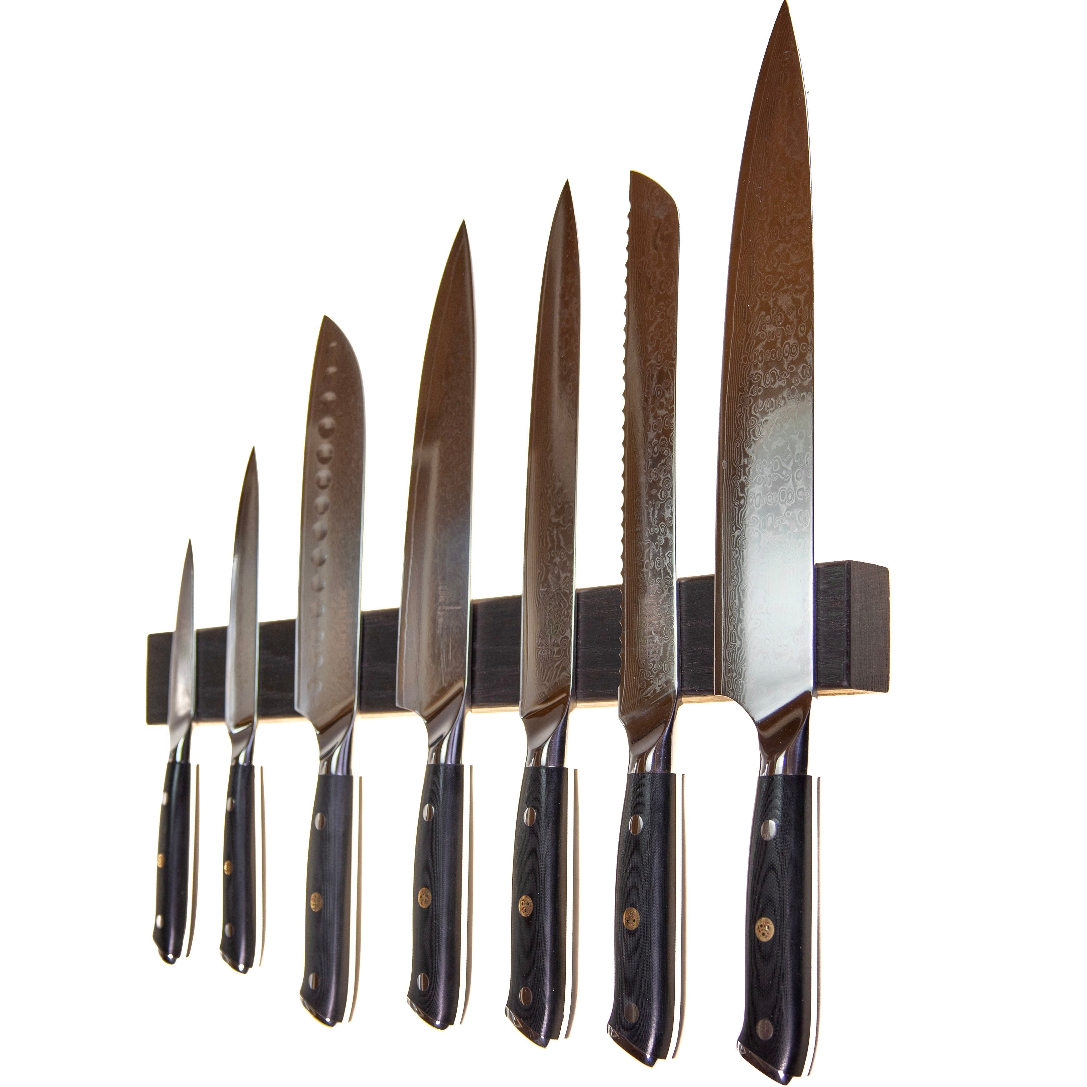 'Knifeboard std.' knife rail in lengths from 20 - 120 cm and widths from 4.5 - 8.5 cm