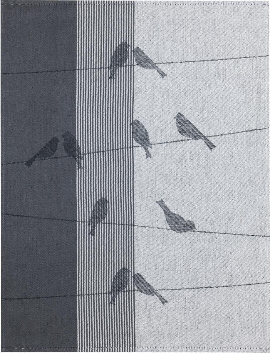 Theedoek 'Trekvogels' in linnen/katoen