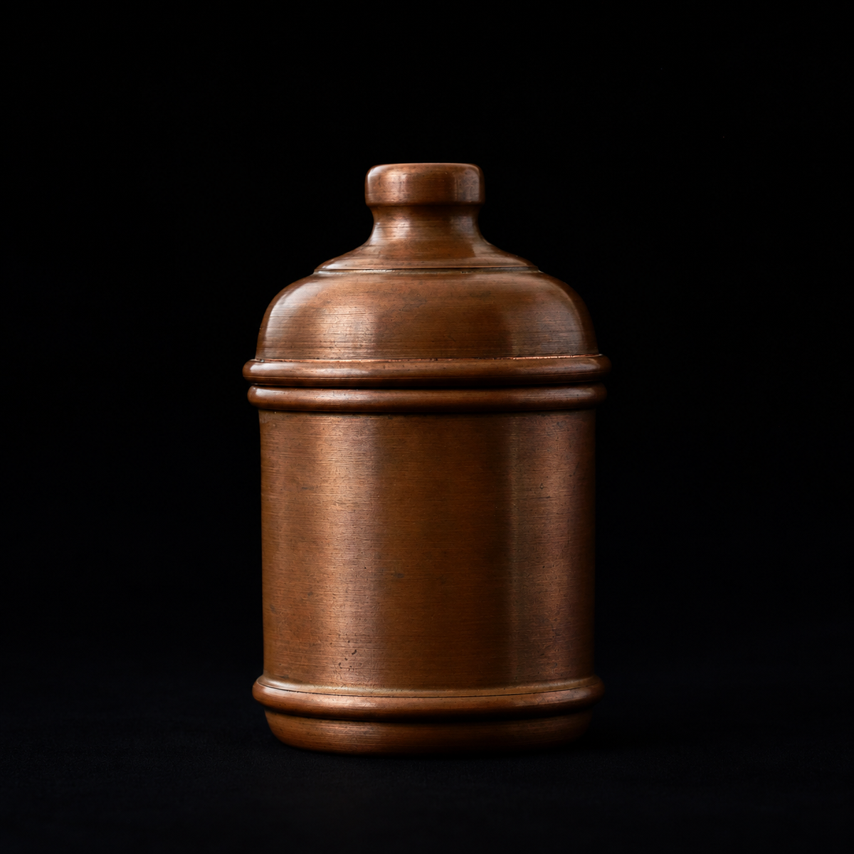 India – copper canister with patina after use, by Sakami Kogei