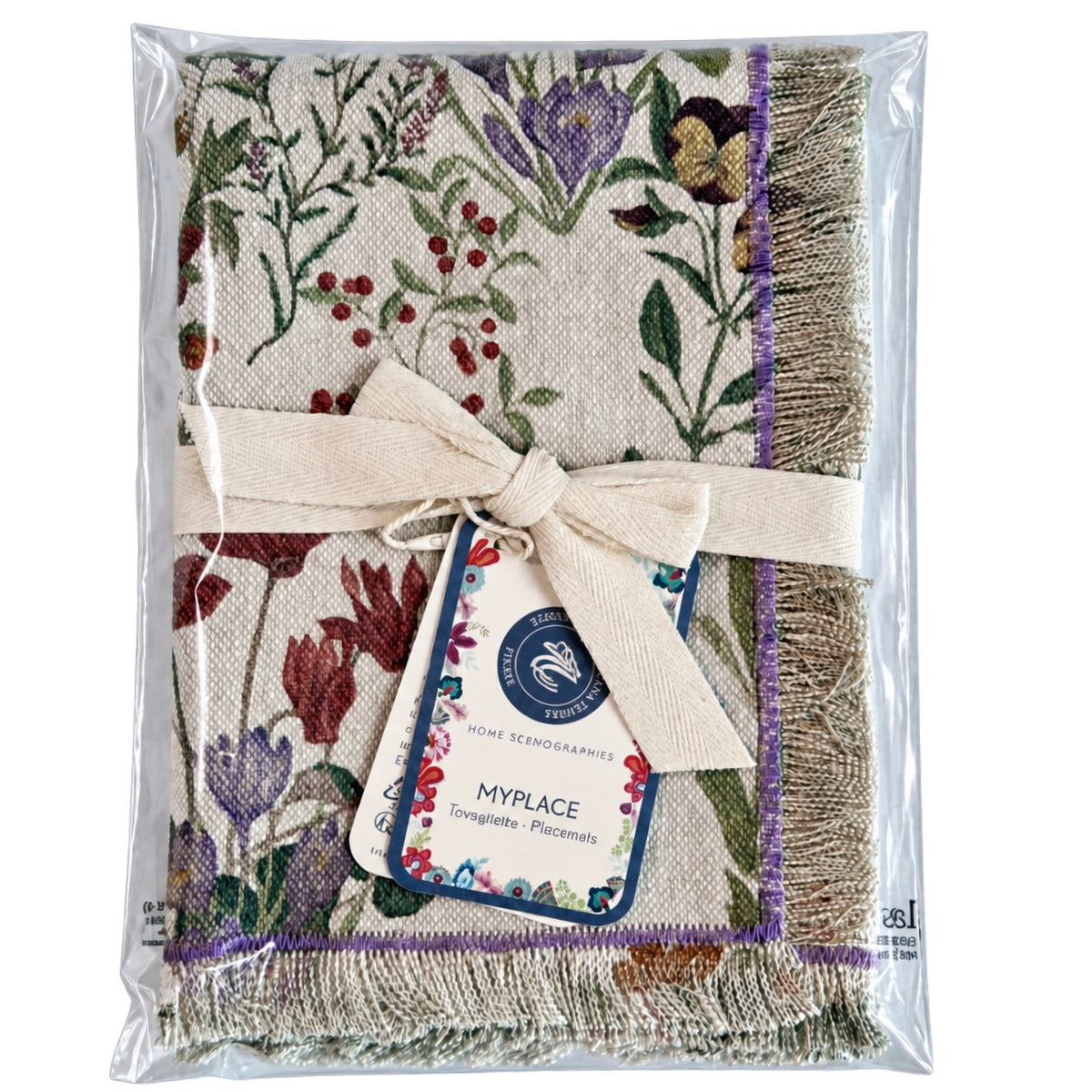 Pernilla Tischsets aus Leinen – Nahaufnahme des Motivs