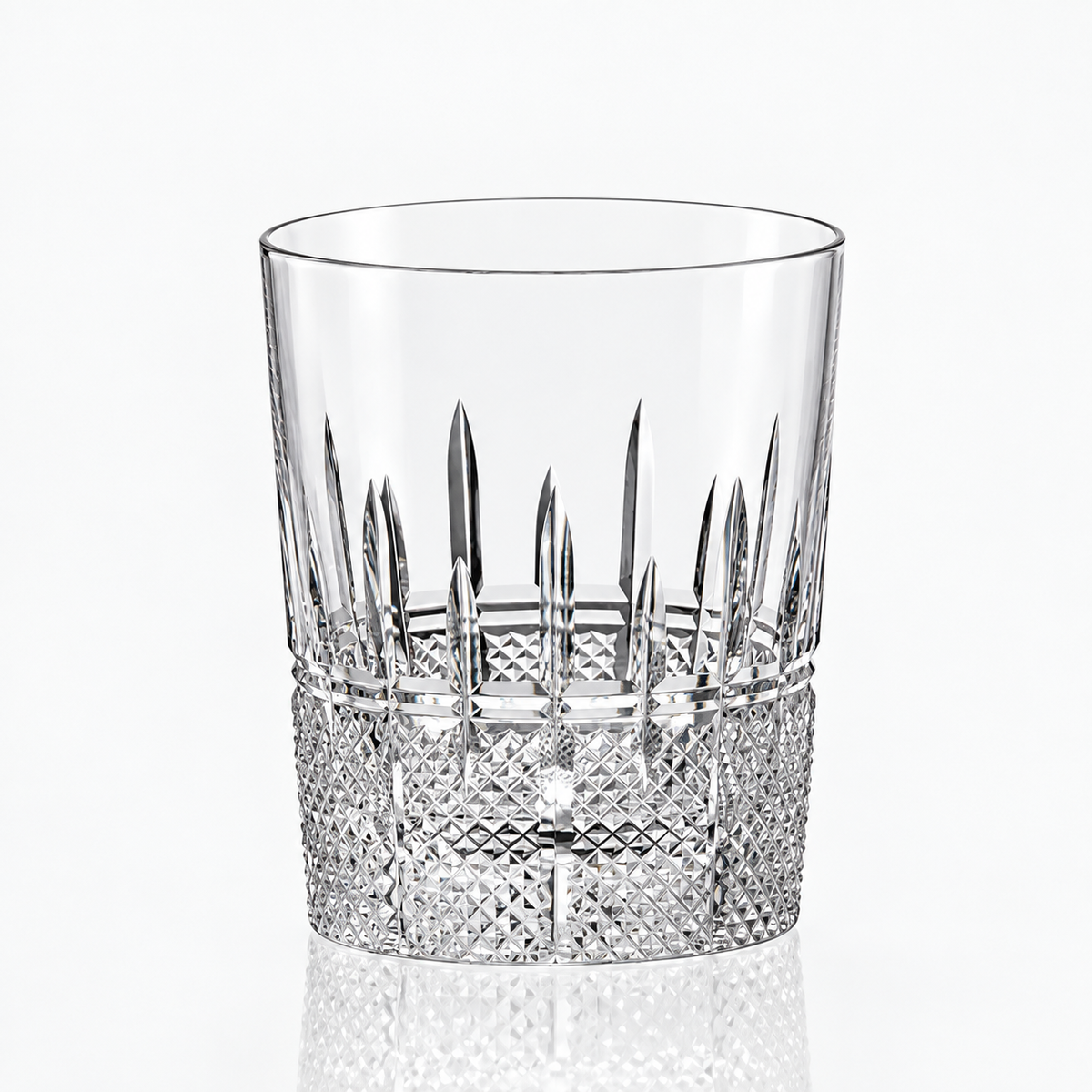 Whiskyglas aus Kristall, 250 ml – Fine Cut mit zartem, elegantem Schliff, Kagami Crystal