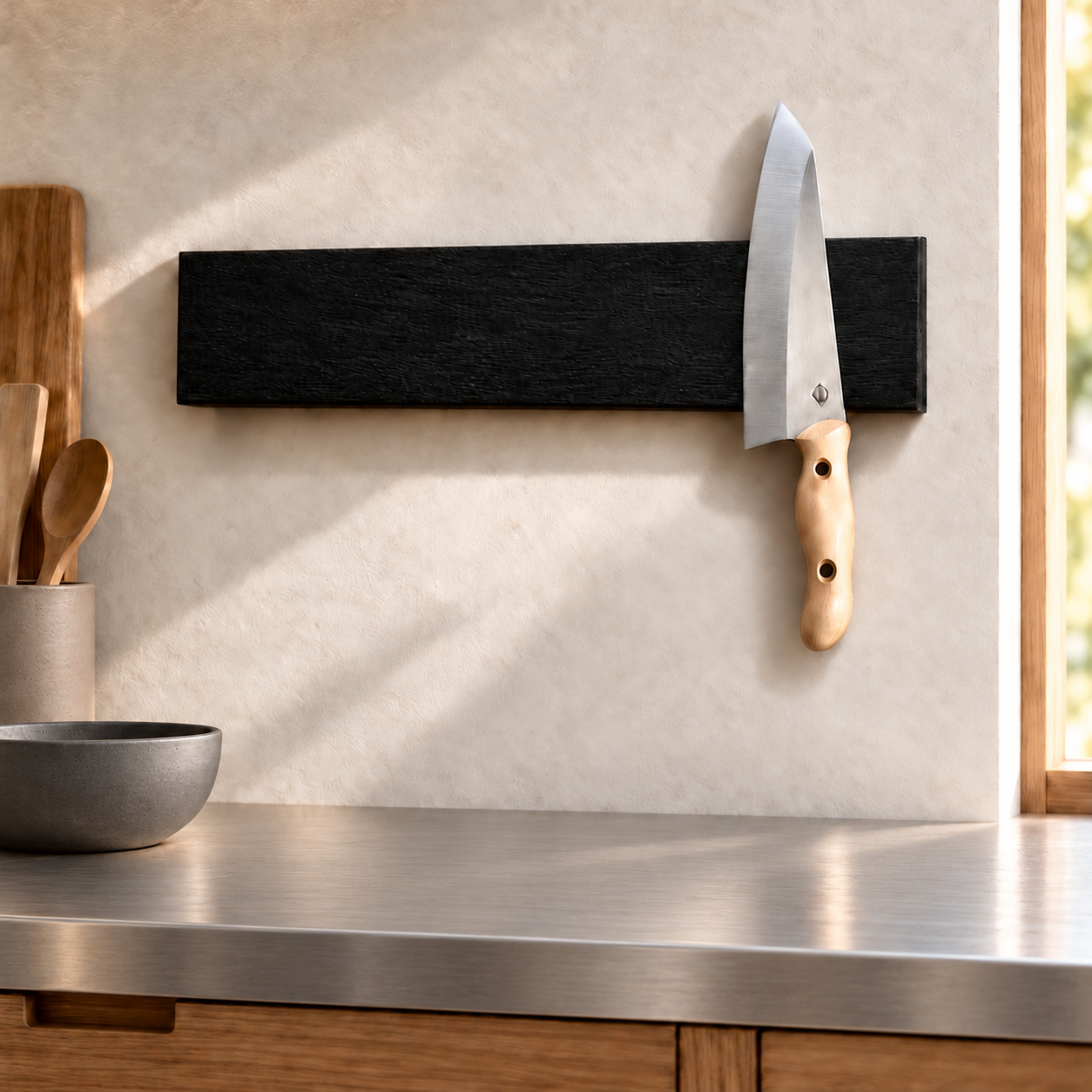 Wideboard - Black stained knife holder - Rune-Jakobsen Design