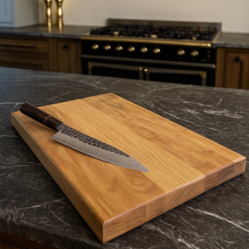 Rune - Jakobsen Woodworks 'Ikke bare et bræt' - 4 cm tykt skærebræt med sjæl. 30x27x4 cm_1