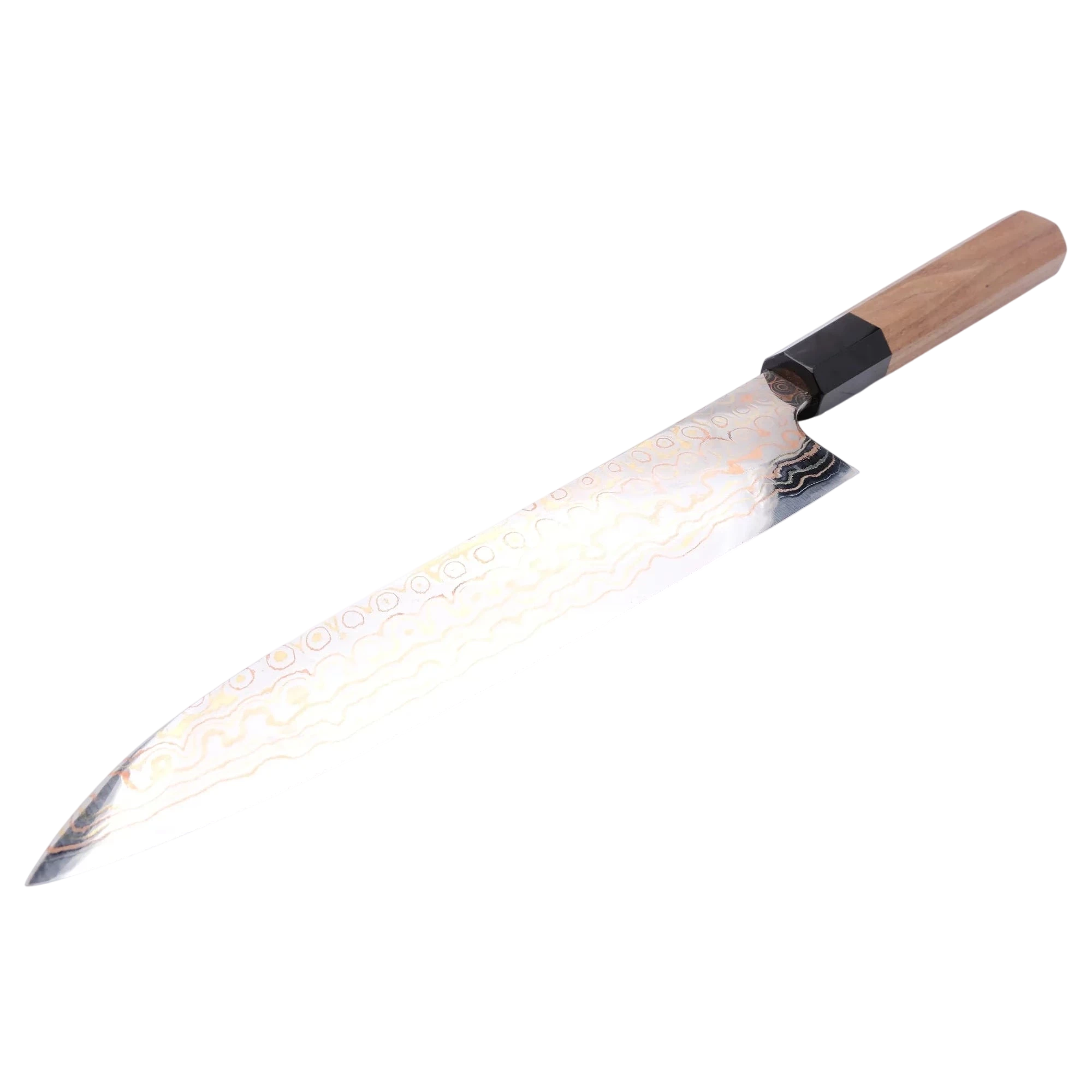 Nigara Hamono 240mm Gyoto Blue #2 Regenbogendamast