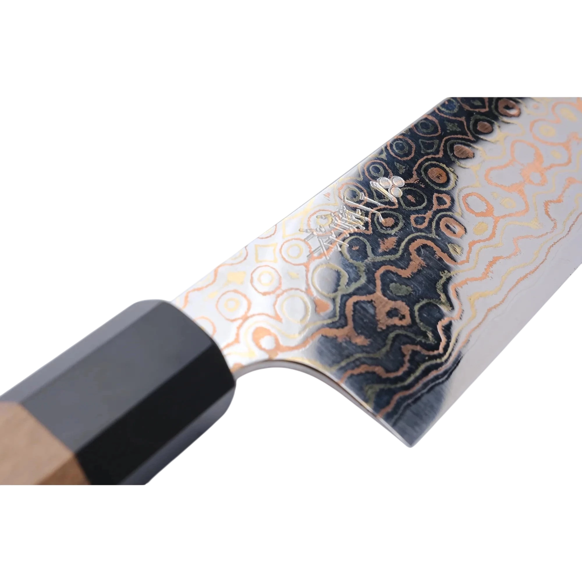 Nigara Hamono 240mm Gyoto Blue #2 Regenbogendamast