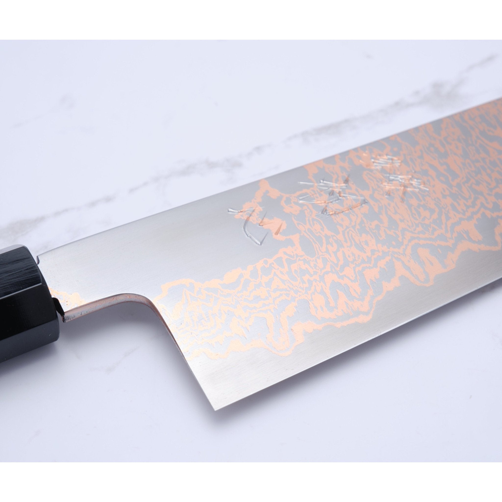 Hatsukokoro Yorokobi 240 mm Gyuto Rainbow Damascus SLD - Valnød_ _ _ _HK - YO - SLD - RD - GT2406. Kokkekniv by Hatsukokoro