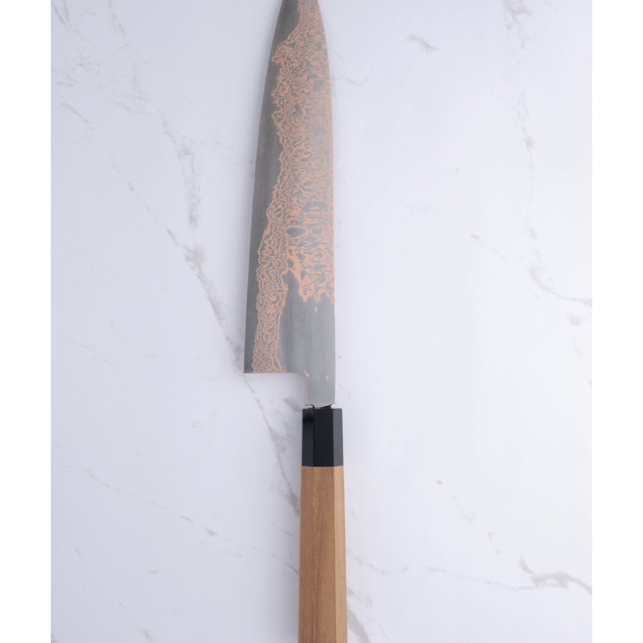 Hatsukokoro Yorokobi 240 mm Gyuto Rainbow Damascus SLD - Valnød_ _ _ _HK - YO - SLD - RD - GT2403. Kokkekniv by Hatsukokoro