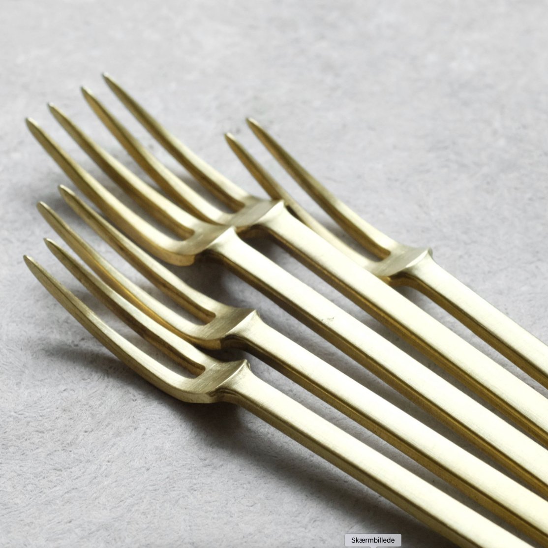 Sakami Kogei ‘Hime’ små japanske gafler i messing (5 styk)_2 by Rune-Jakobsen Design