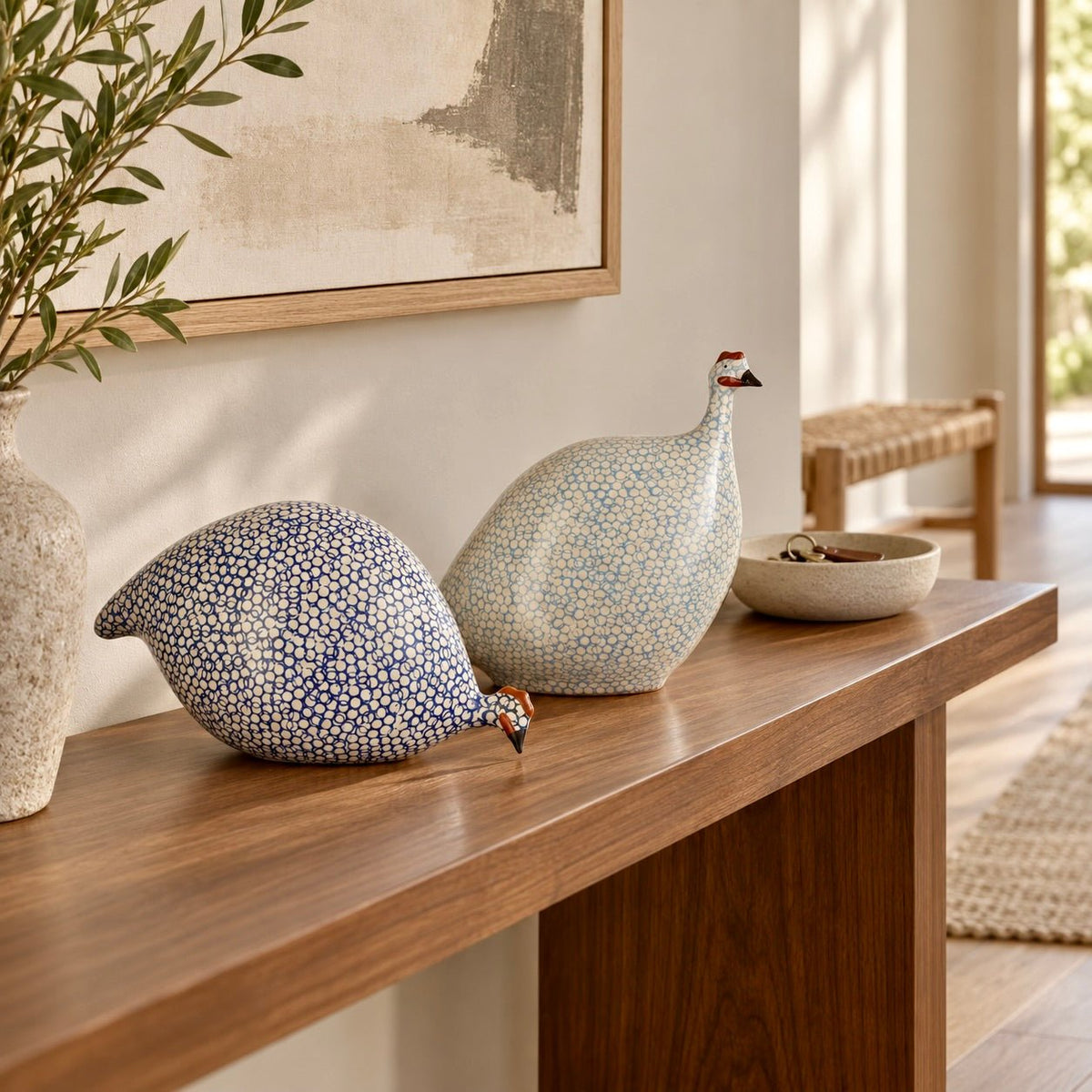 Pintade – handmade guinea fowl in several sizes and colours