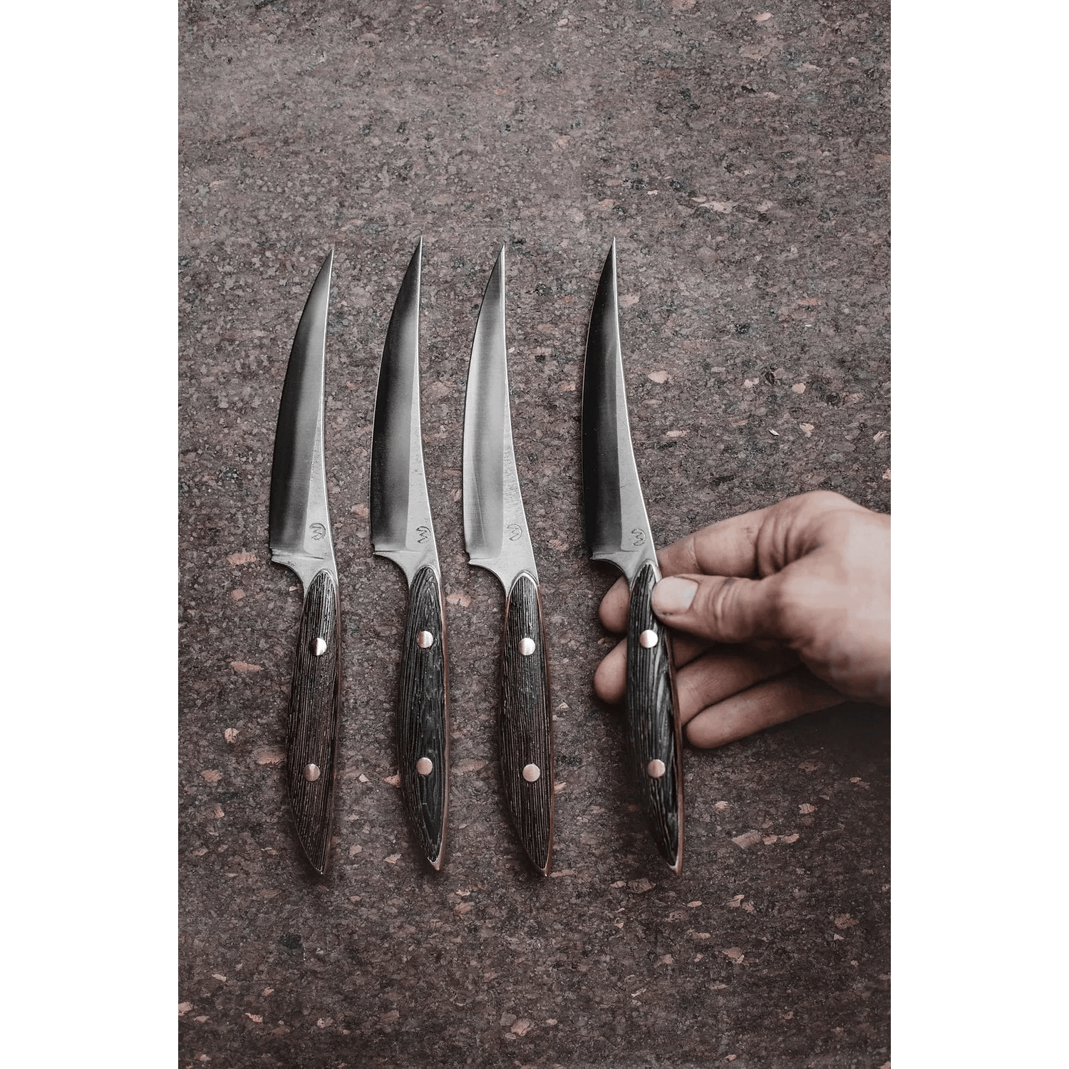 'Moustache Steak' - sæt á 4 stk._ _ _ _MKN/MSTC/STEAK/3678/016. Steakknive by M_Knives