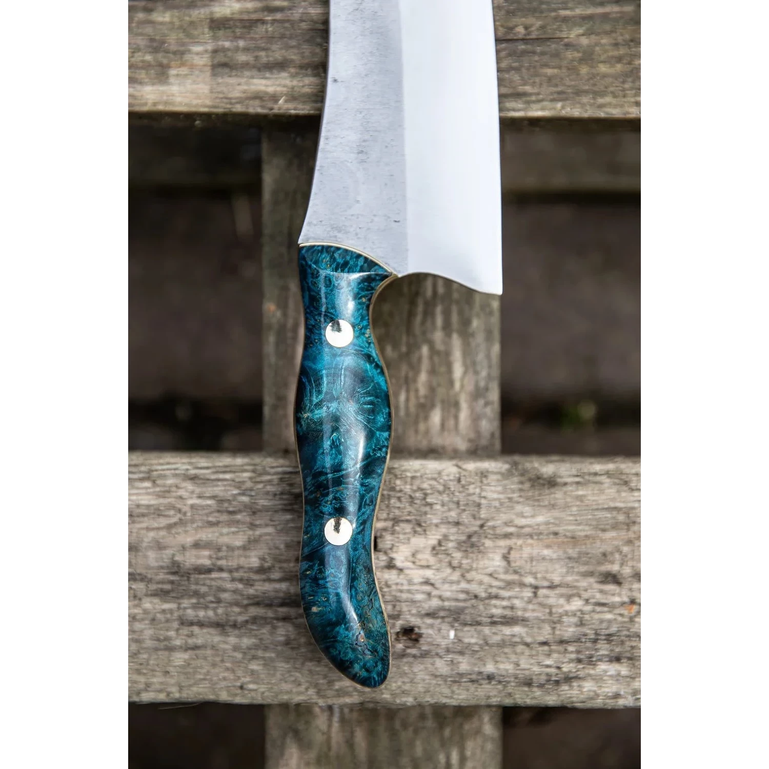 Demi Chef køkkenknive fra M_Knives. 'Moustache Coral Abyss - Demi Chef' _MKN/MSTC/DEMI/3685/01