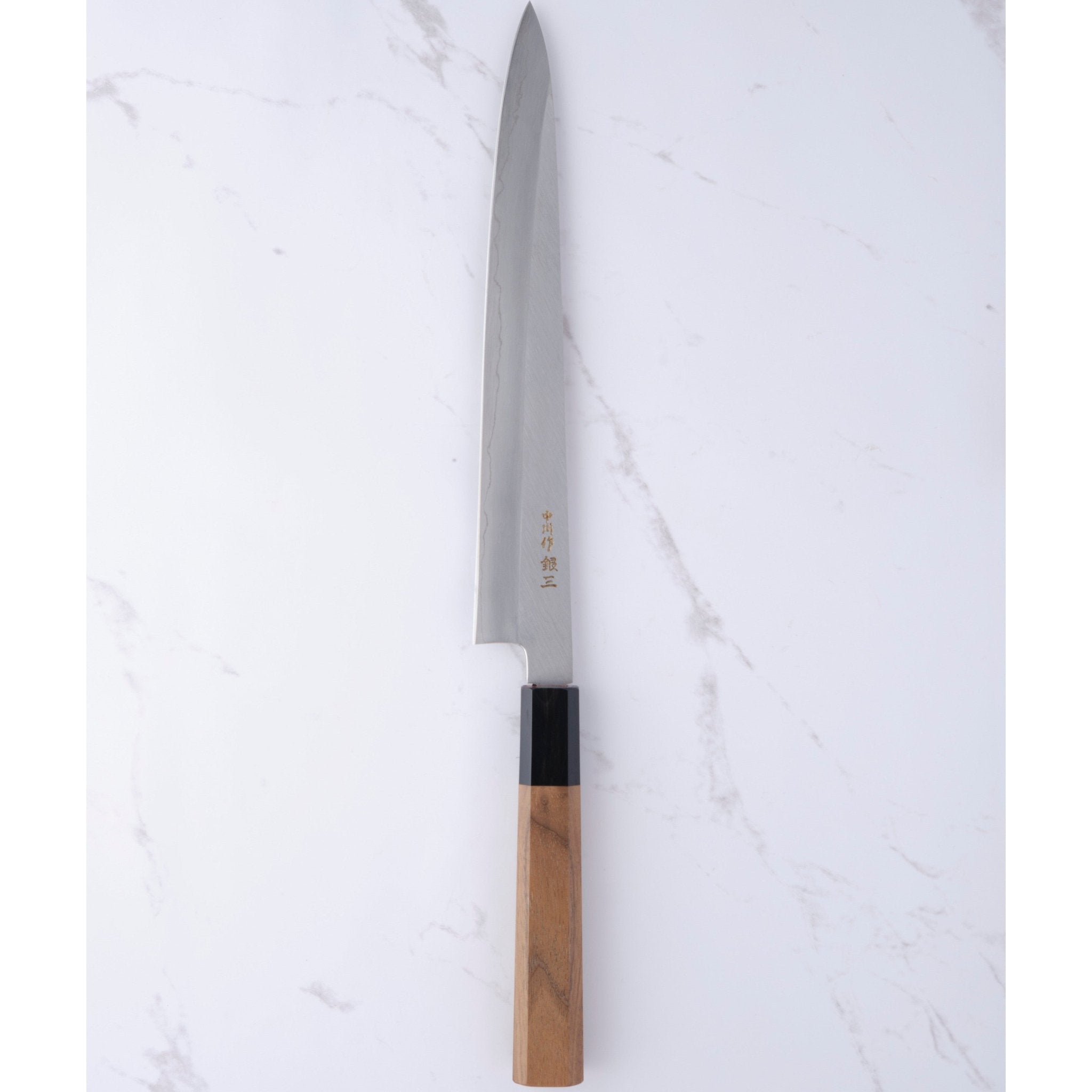 Satoshi Nakagawa 240 mm Sujihiki Gin - 3_ _ _ _NS - GIN3 - SJ2402. Slicer by Nakagawa Satoshi