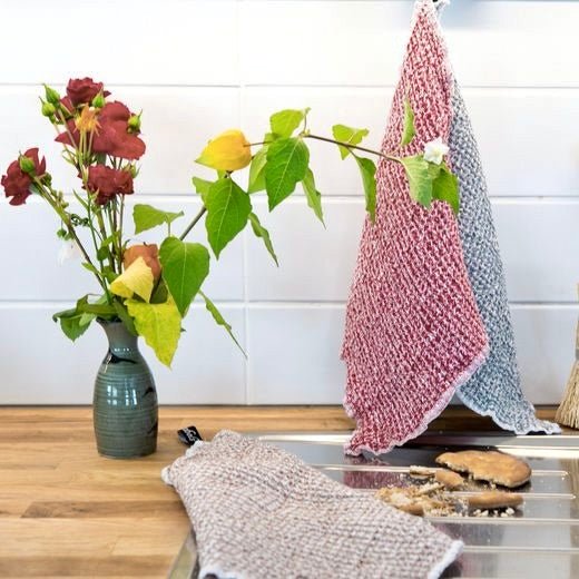 Rune - Jakobsen Design DISKDUK. Hørkarklud 30x30cm Blå Karklude_1