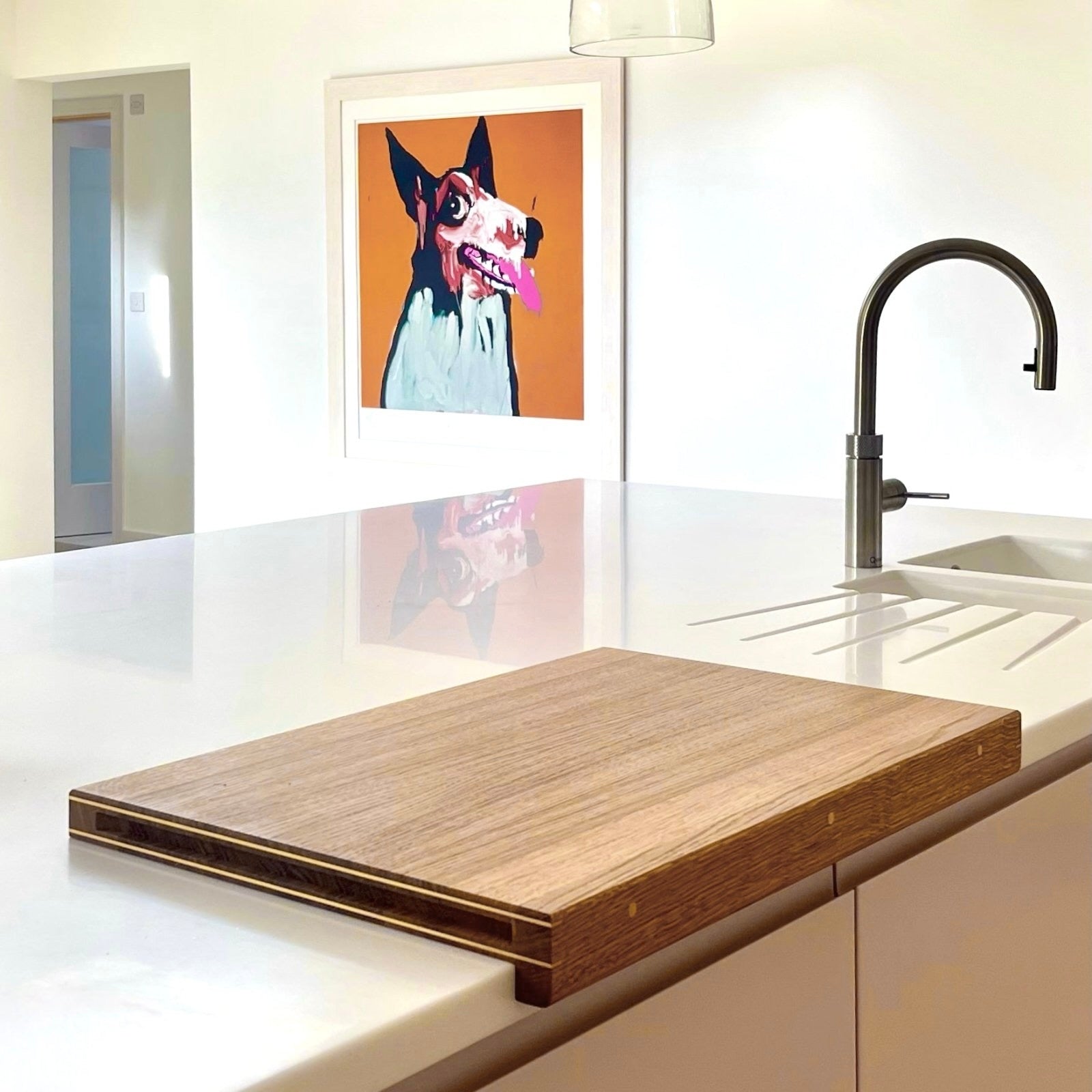 Rune - Jakobsen Design Forefront - skærebræt med forkant og detaljer i messing, kobber eller aluminium 50x40x3 cm Skærebrætter_3