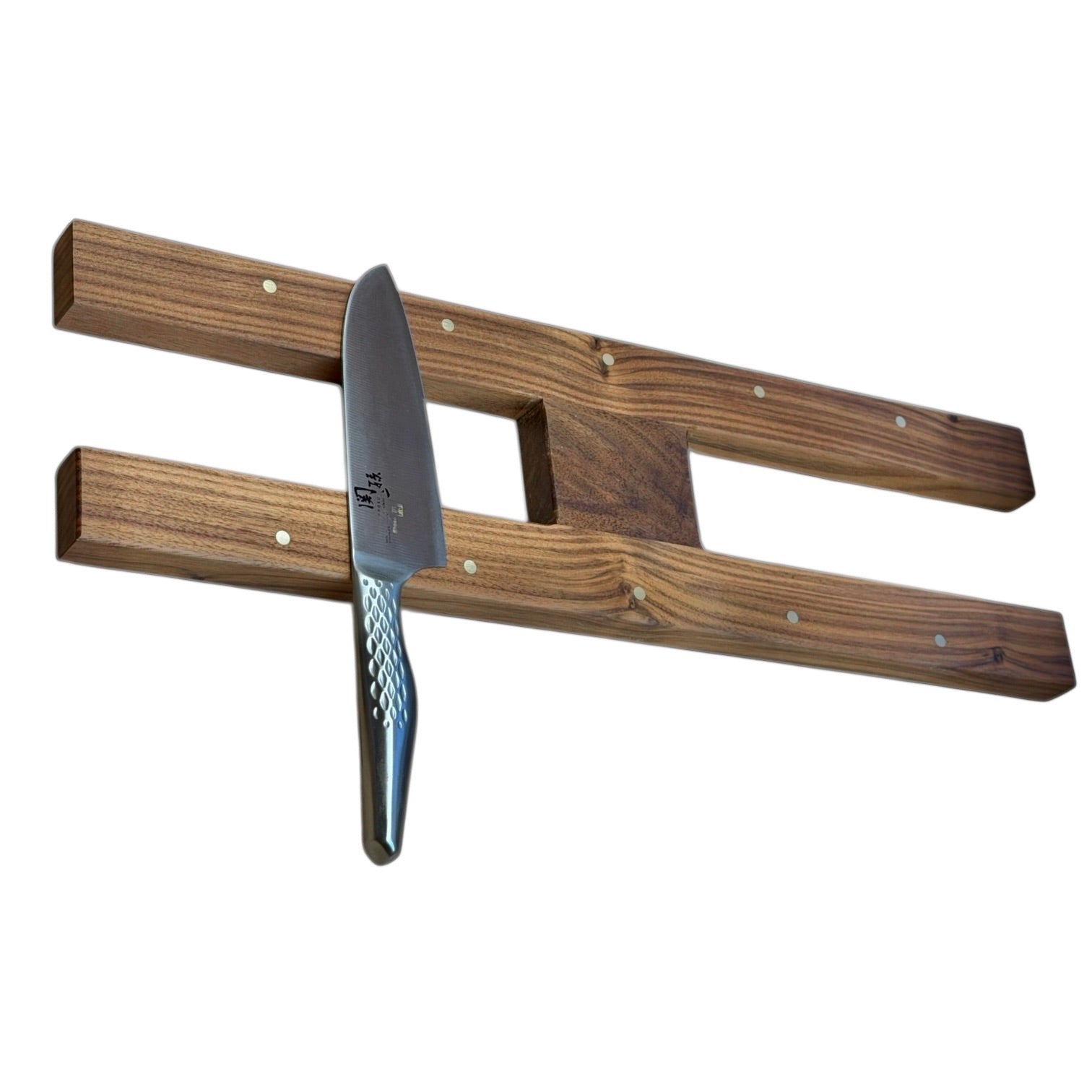 Rune - Jakobsen Design H - dobbelt knivskinne i længder fra 40 - 70 cm. Med metaldetaljer 4 knive Knivskinner_3