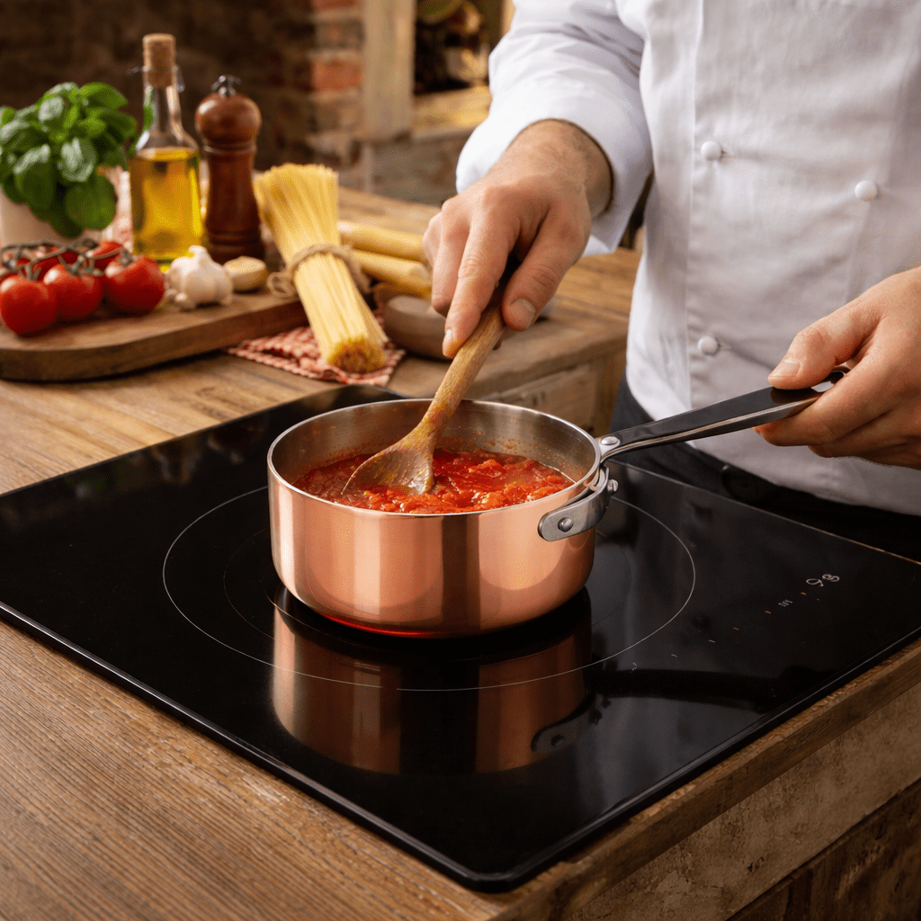 Pentole Agnelli Høj kasserolle 4 - PLY Kobber. Diameter 16 cm. Kasserolle by Rune - Jakobsen Design