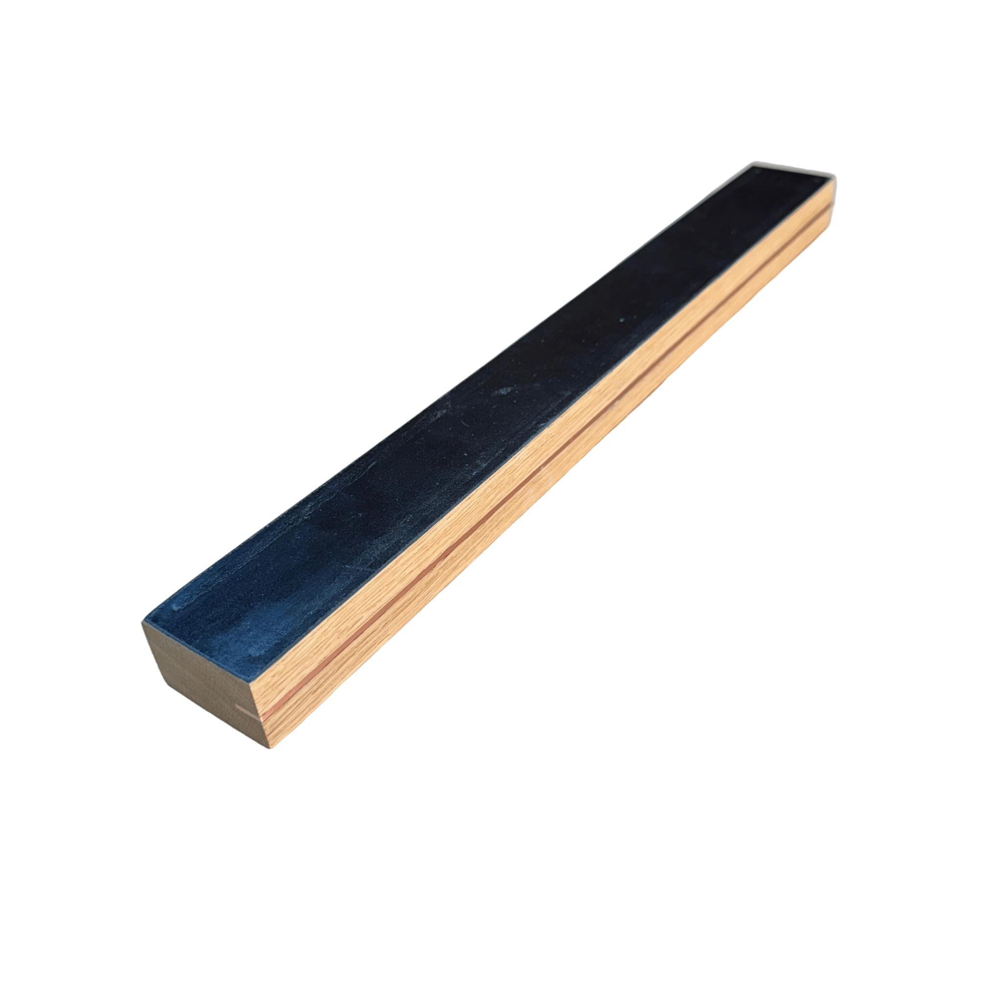 Rune - Jakobsen Design OUTLET Leather Protected magnetisk knivskinne i eg med sort læder og kobberdetalje. 40 cm _1